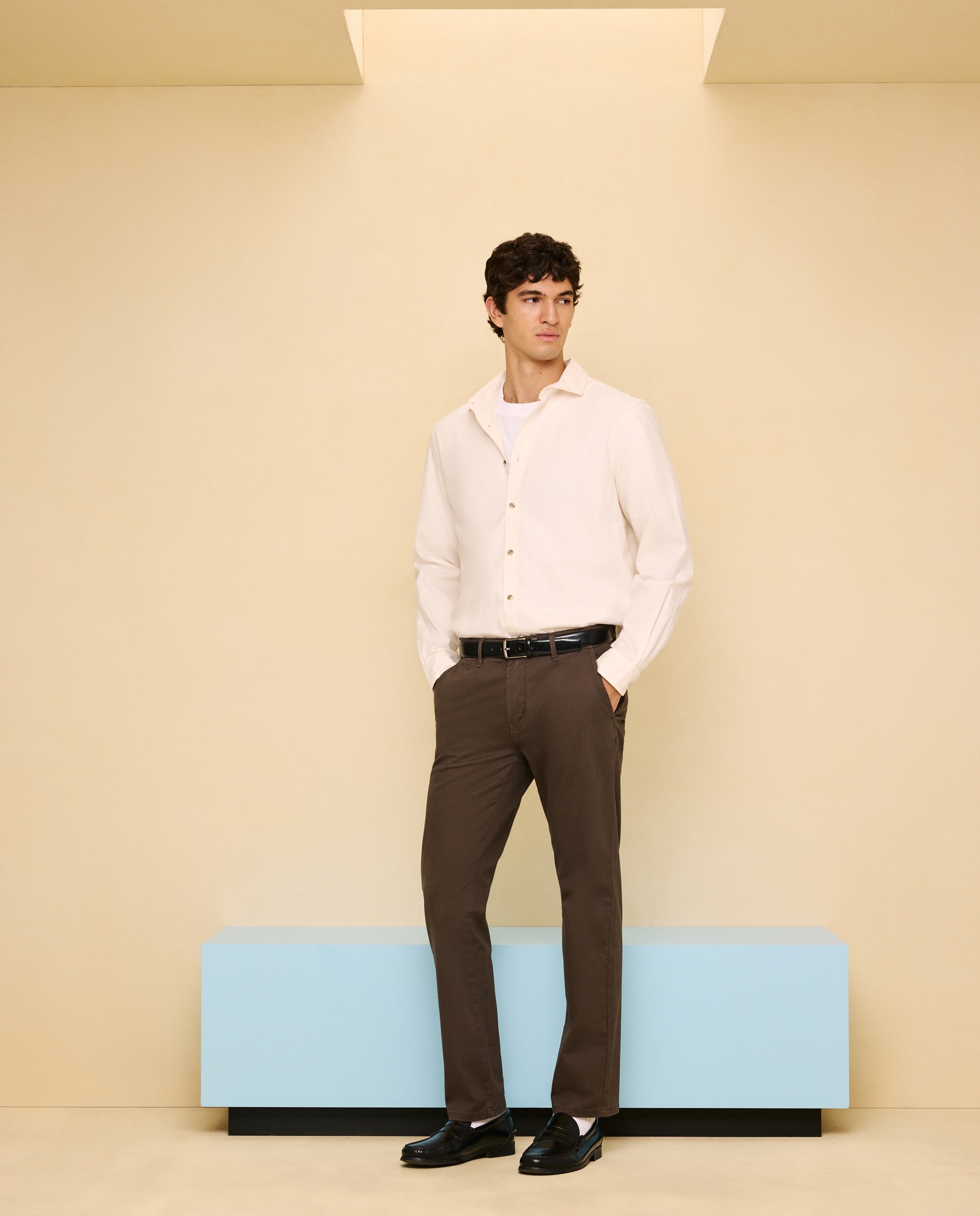 Imagen 2 de Camisa manga larga para hombre lisa garment dyed - Easy Wear - 850 Piedra 850 Piedra
