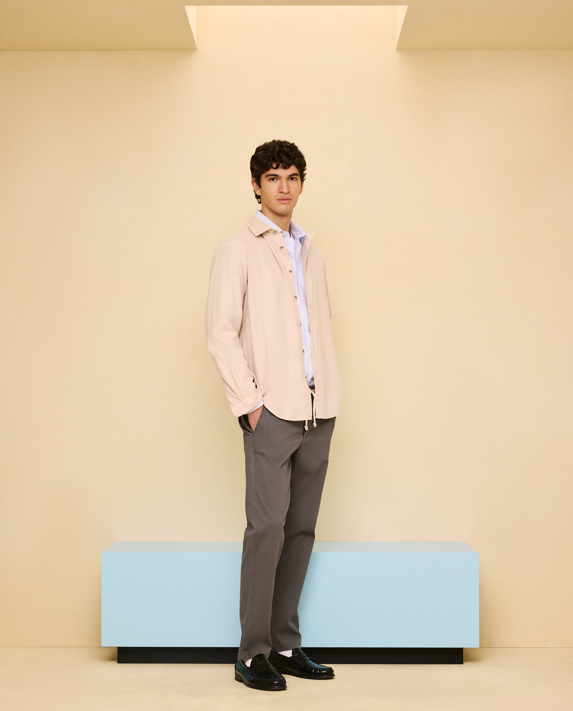 Imagen 2 de Camisa manga larga para hombre micro pana garment dyed - Easy Wear - 850 Piedra 850 Piedra