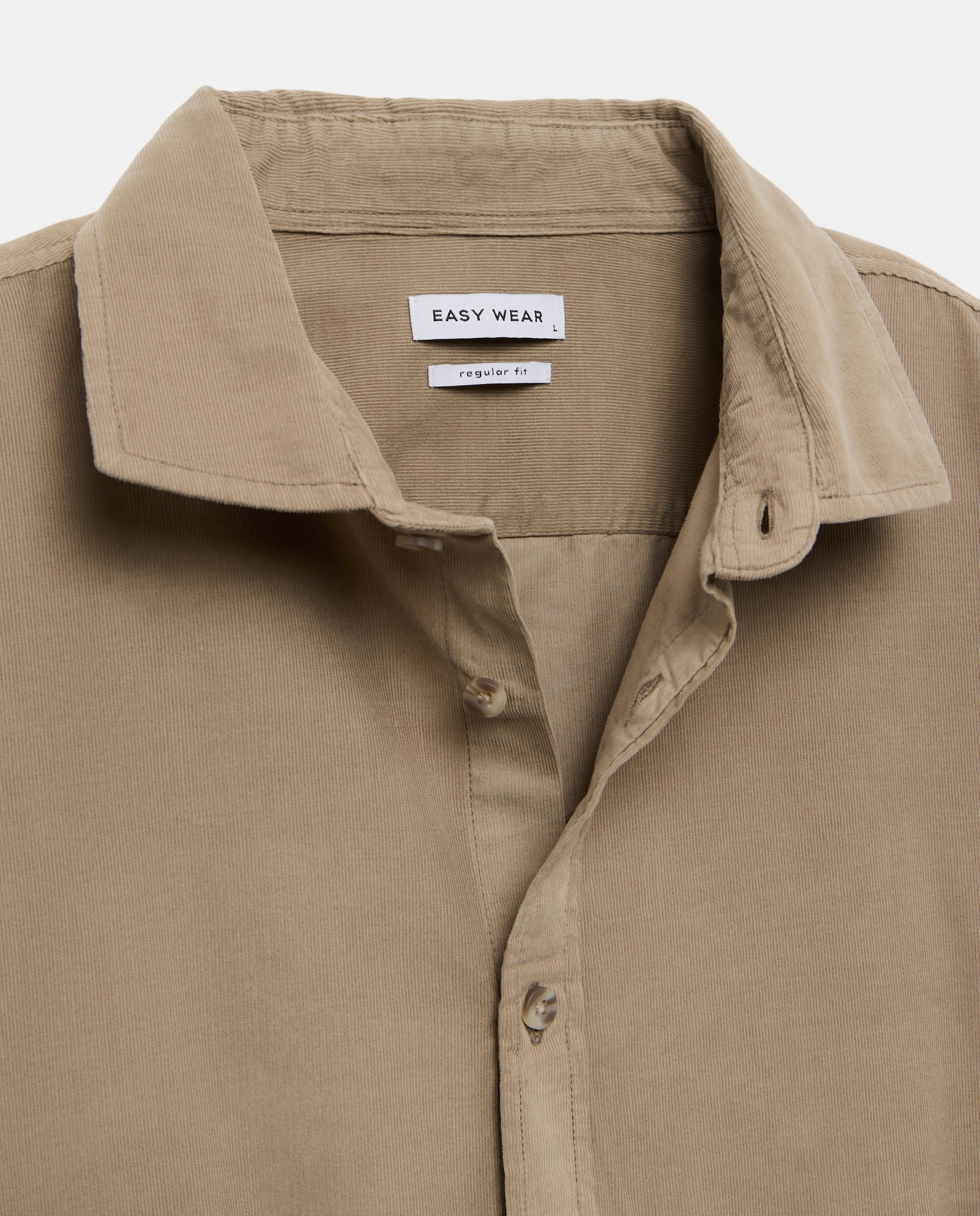 Imagen 5 de Camisa manga larga para hombre micro pana garment dyed - Easy Wear - 520 Kaki 520 Kaki