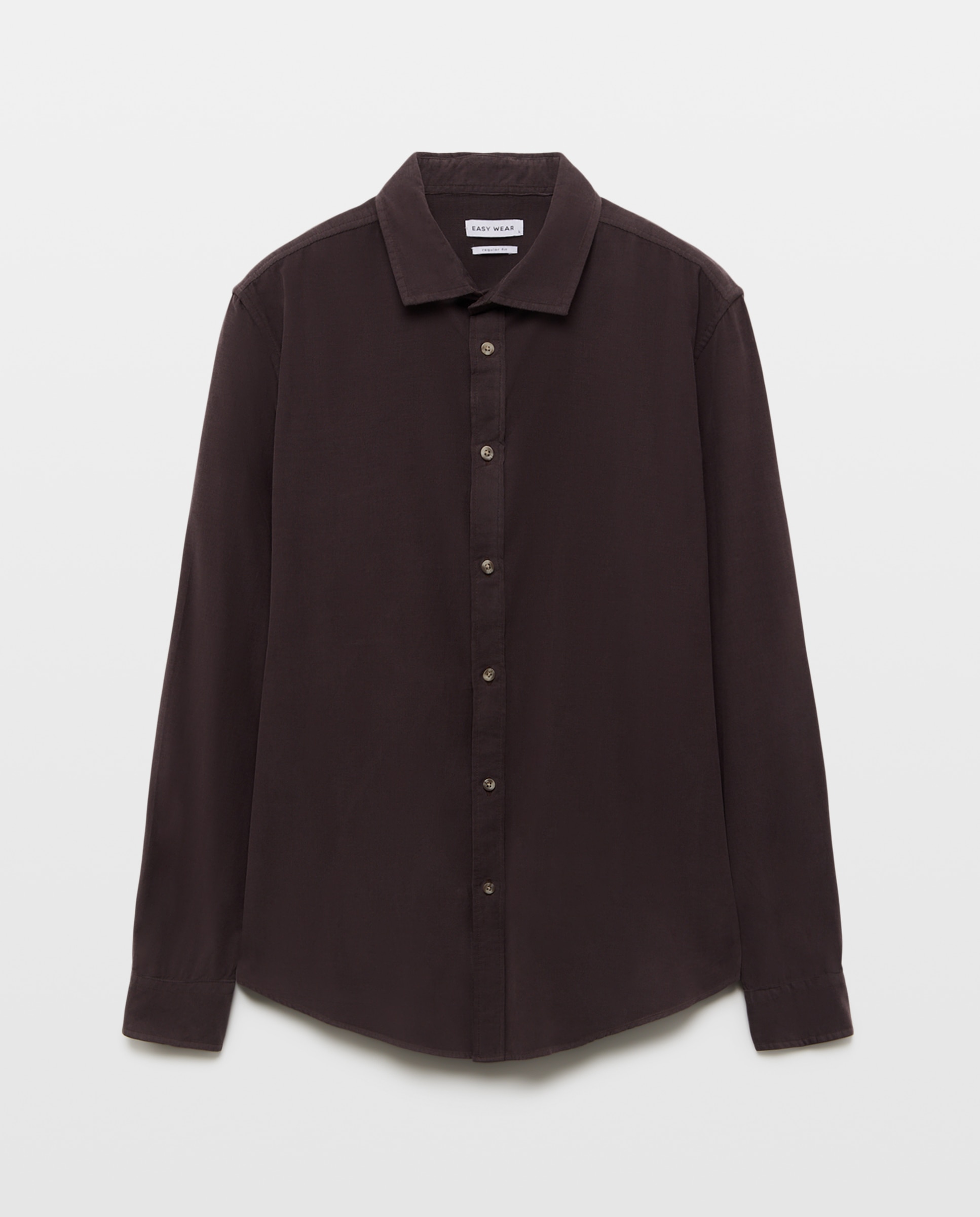 Imagen 4 de Camisa manga larga para hombre micro pana garment dyed - Easy Wear - Marrón Marrón