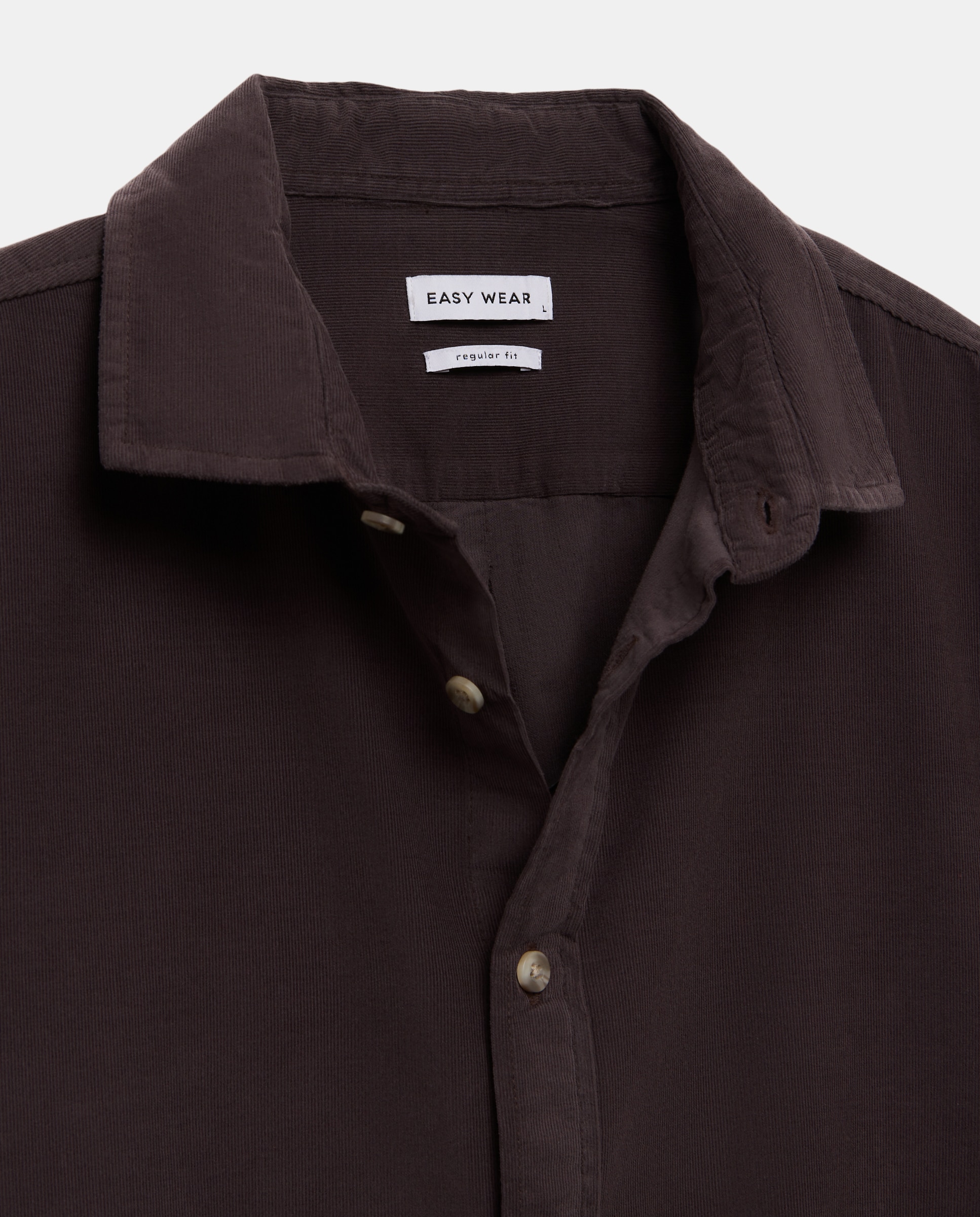 Imagen 5 de Camisa manga larga para hombre micro pana garment dyed - Easy Wear - Marrón Marrón