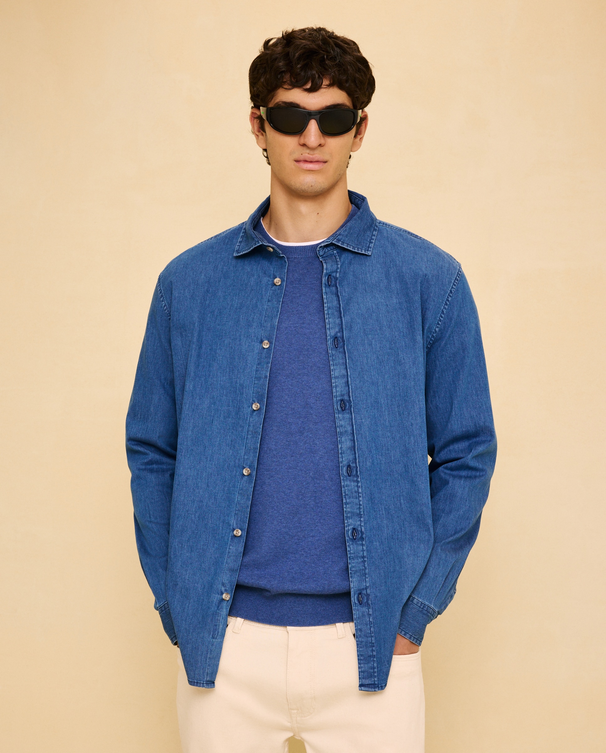 Imagen 2 de Camisa manga larga para hombre denim - Easy Wear - 490 Petróleo 490 Petróleo
