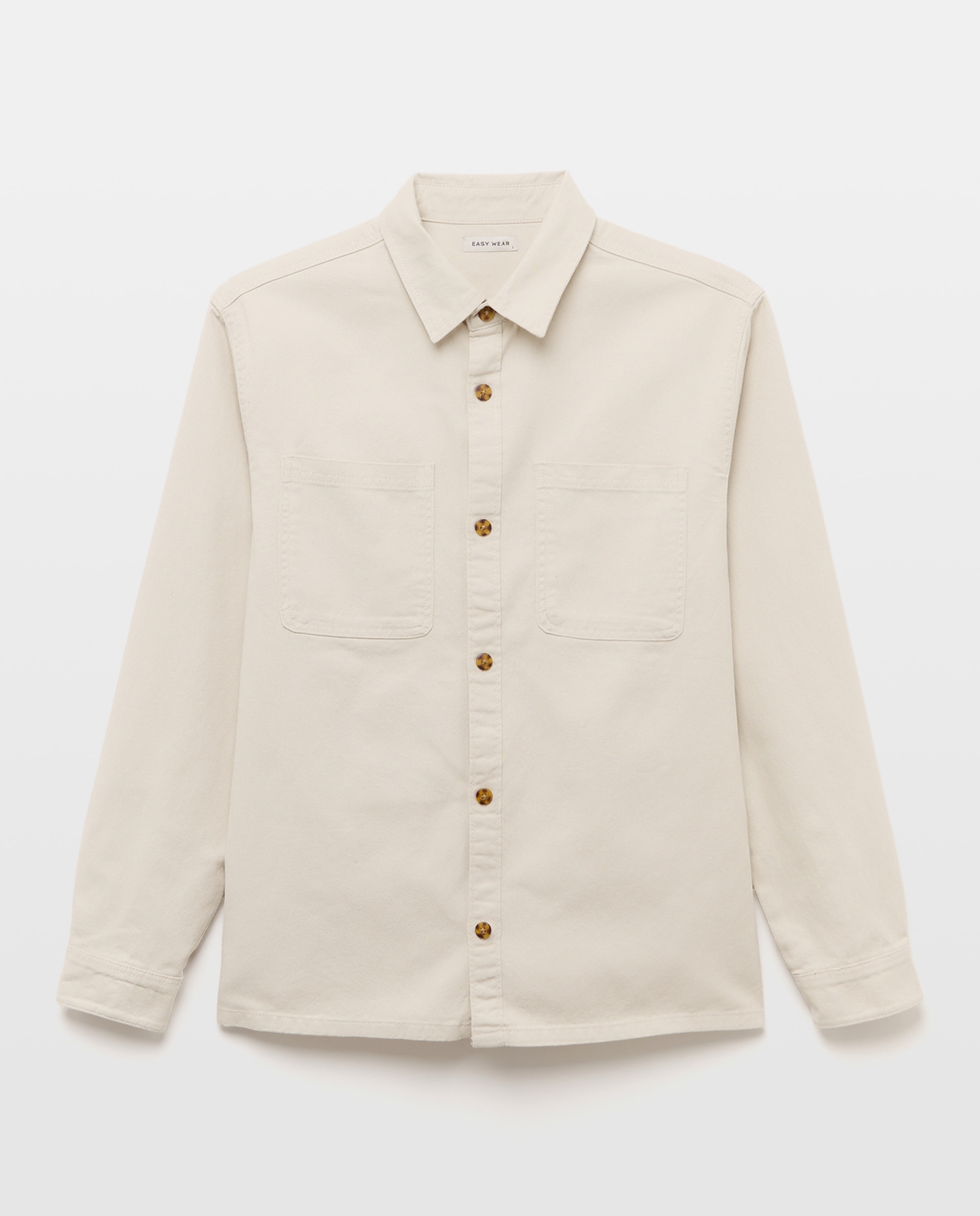 Sobre camisa de hombre algodón - Easy Wear - Beige Beige-4