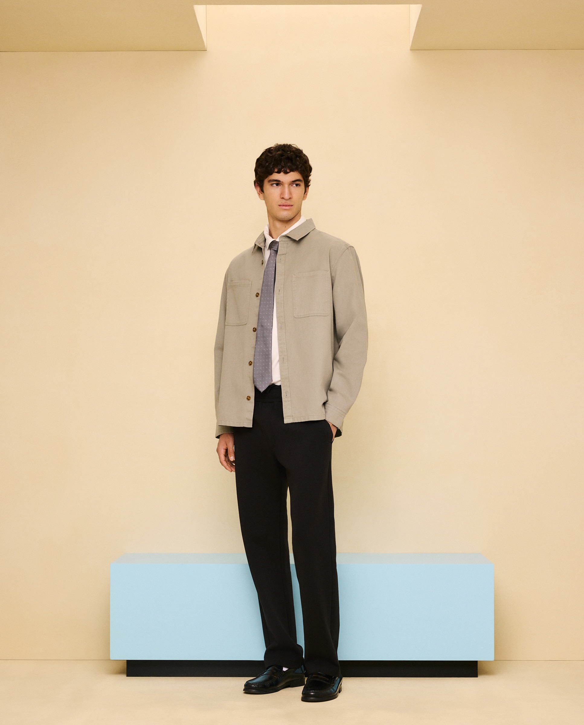Sobrecamisa de Algodão 520 Caqui-2