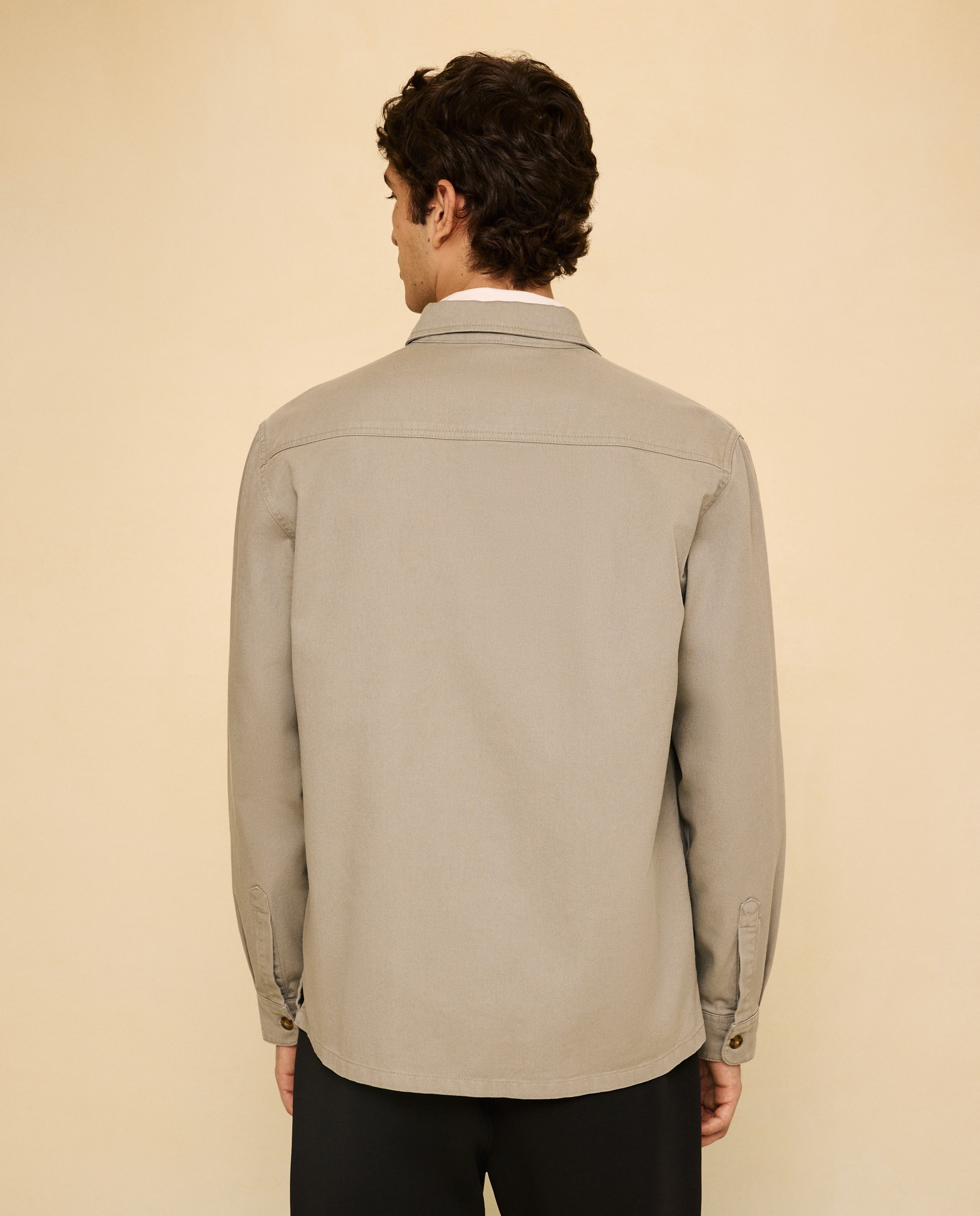 Sobrecamisa de Algodão 520 Caqui-3