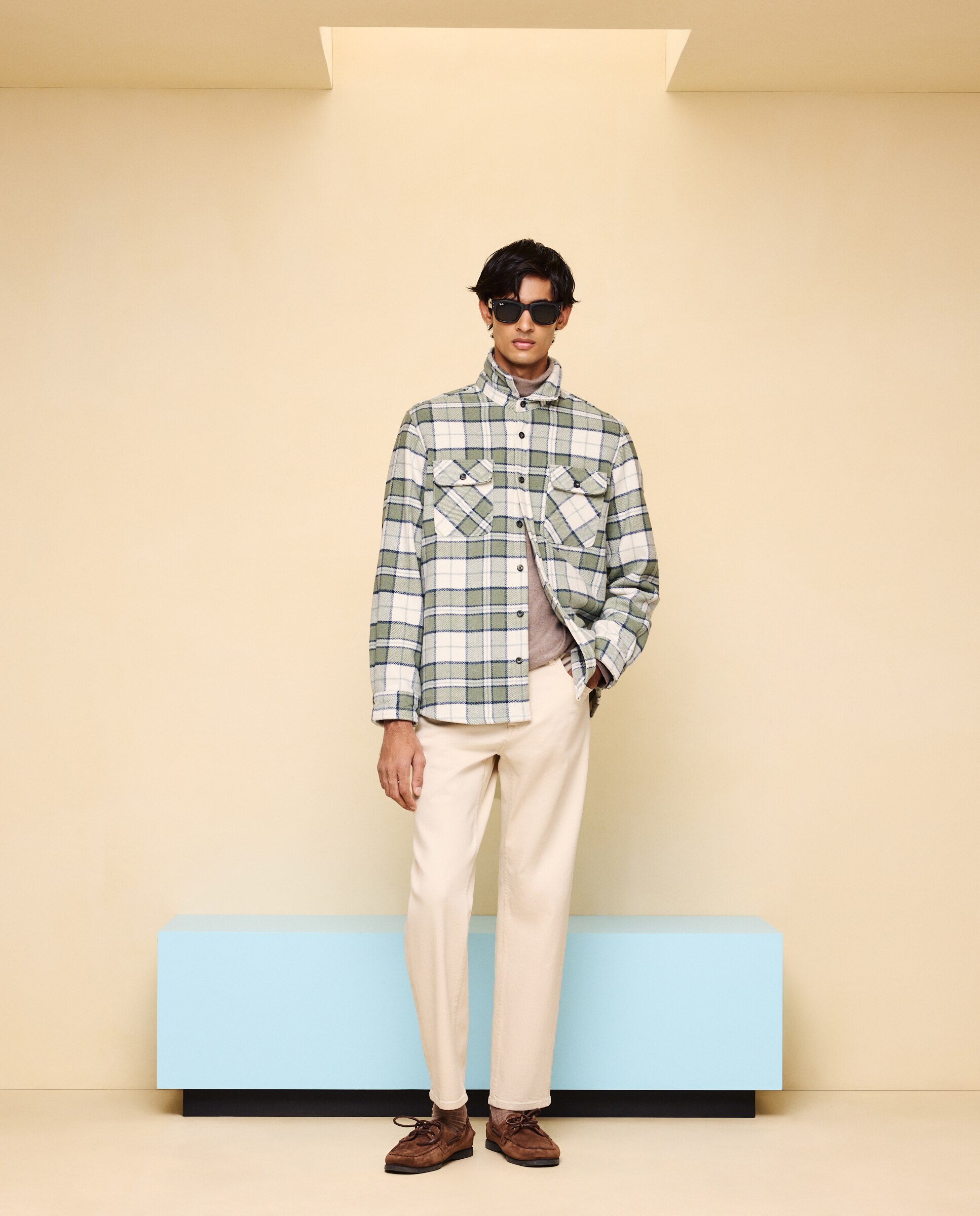 Sobre camisa de hombre cuadros - Easy Wear - Verde Verde-2