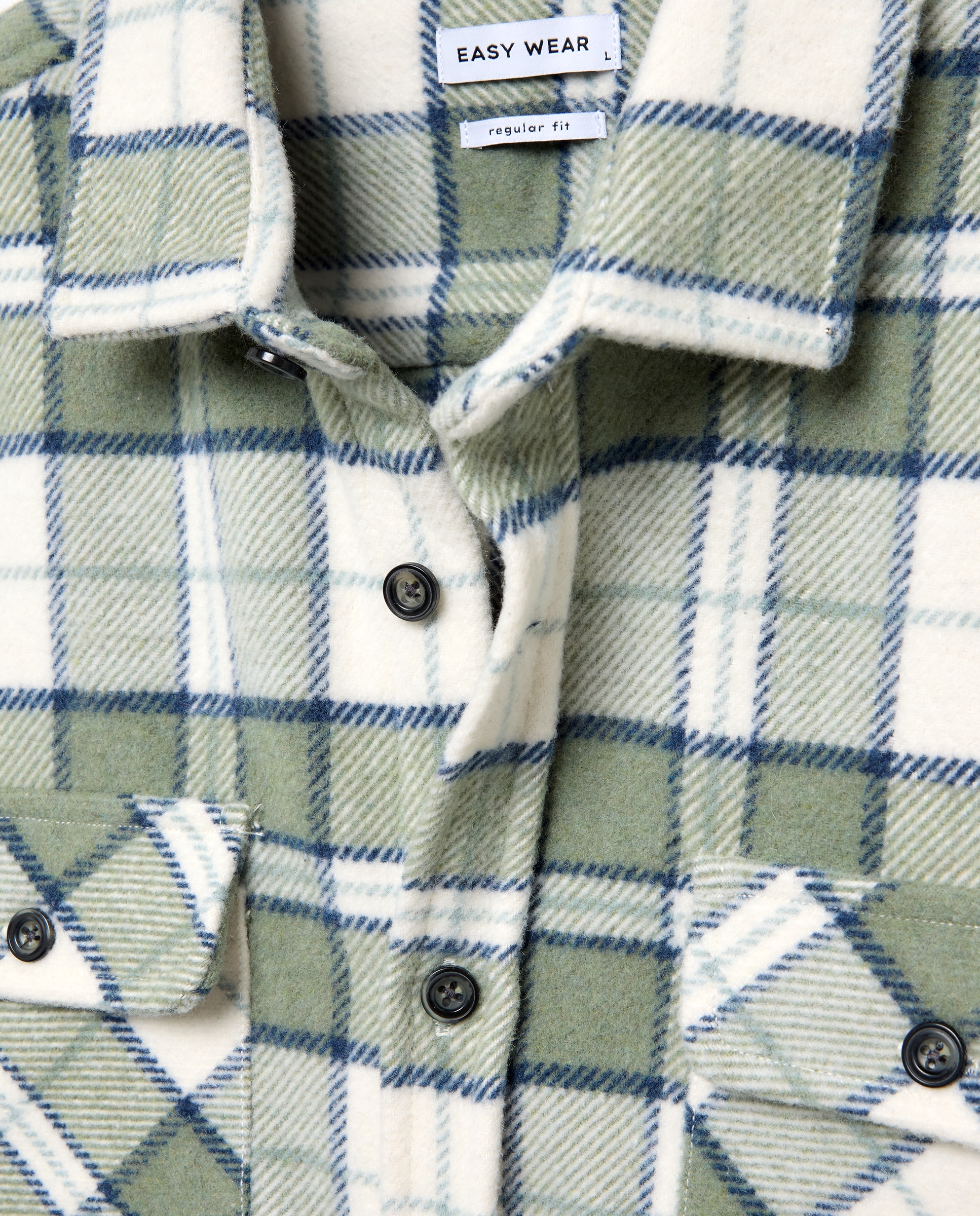 Sobrecamisa aos Quadrados Verde-4