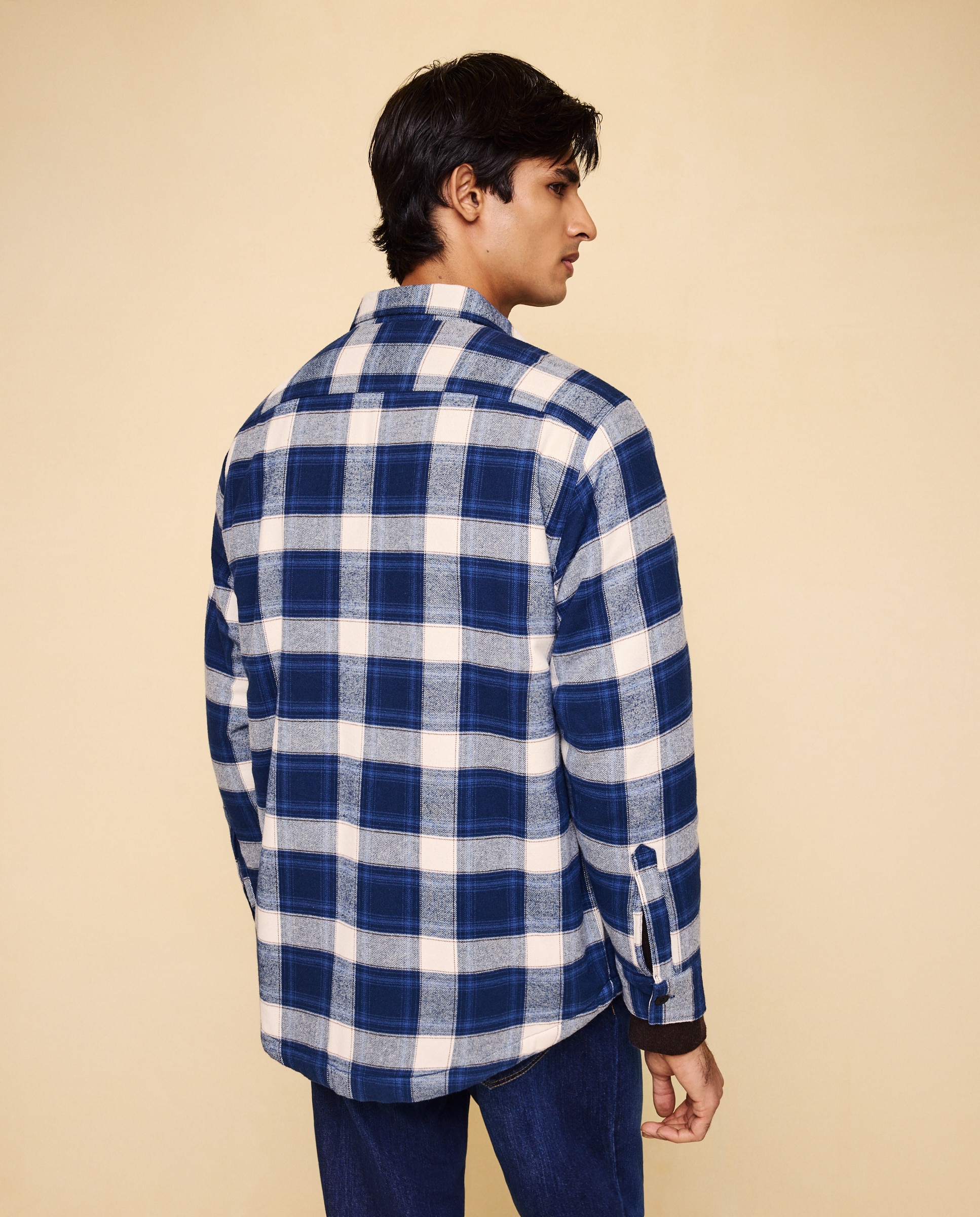 Sobre camisa de hombre cuadros borrego - Easy Wear - 400 Azul 400 Azul-3