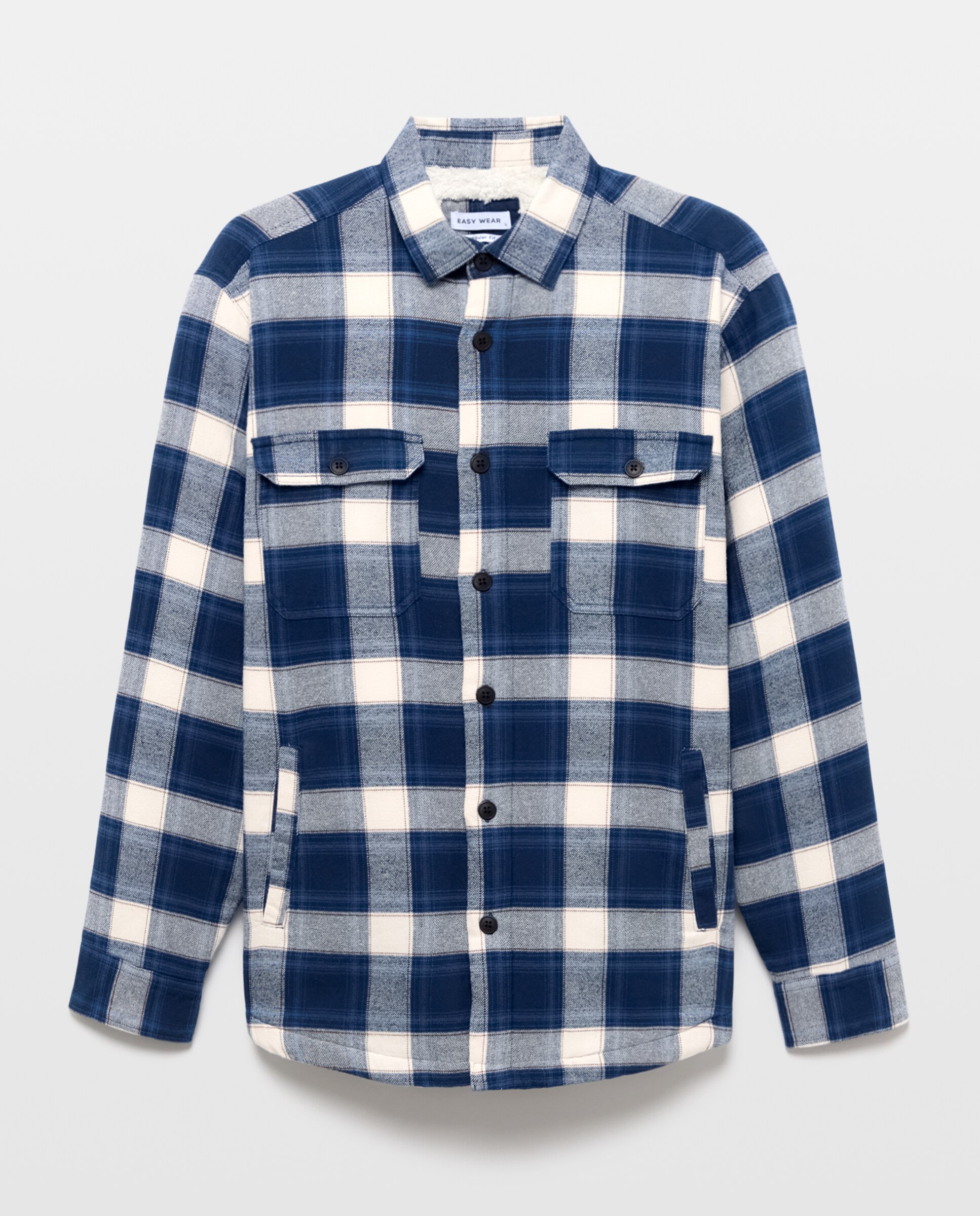 Sobre camisa de hombre cuadros borrego - Easy Wear - 400 Azul 400 Azul-4