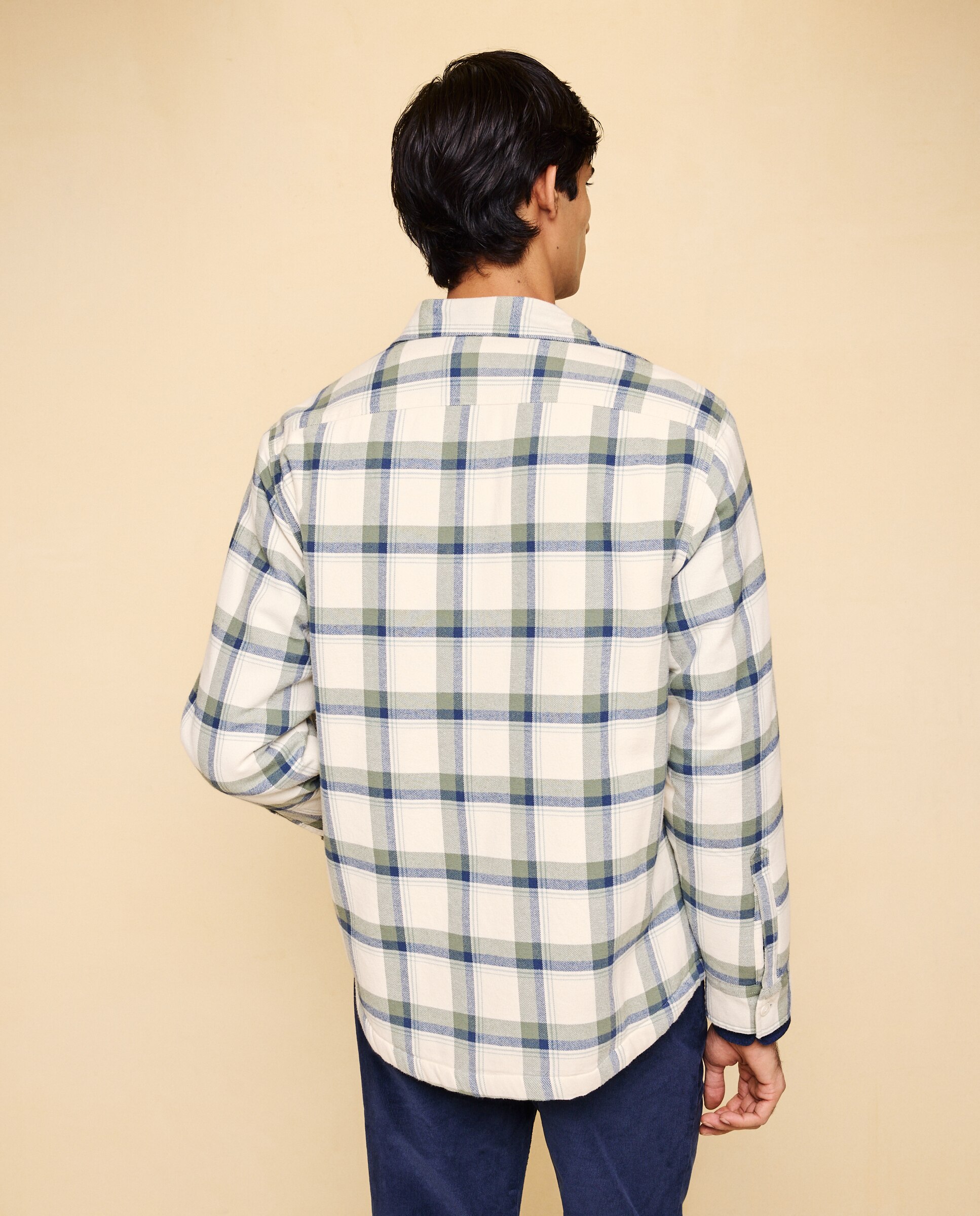 Sobre camisa de hombre cuadros borrego - Easy Wear - Verde Verde-3