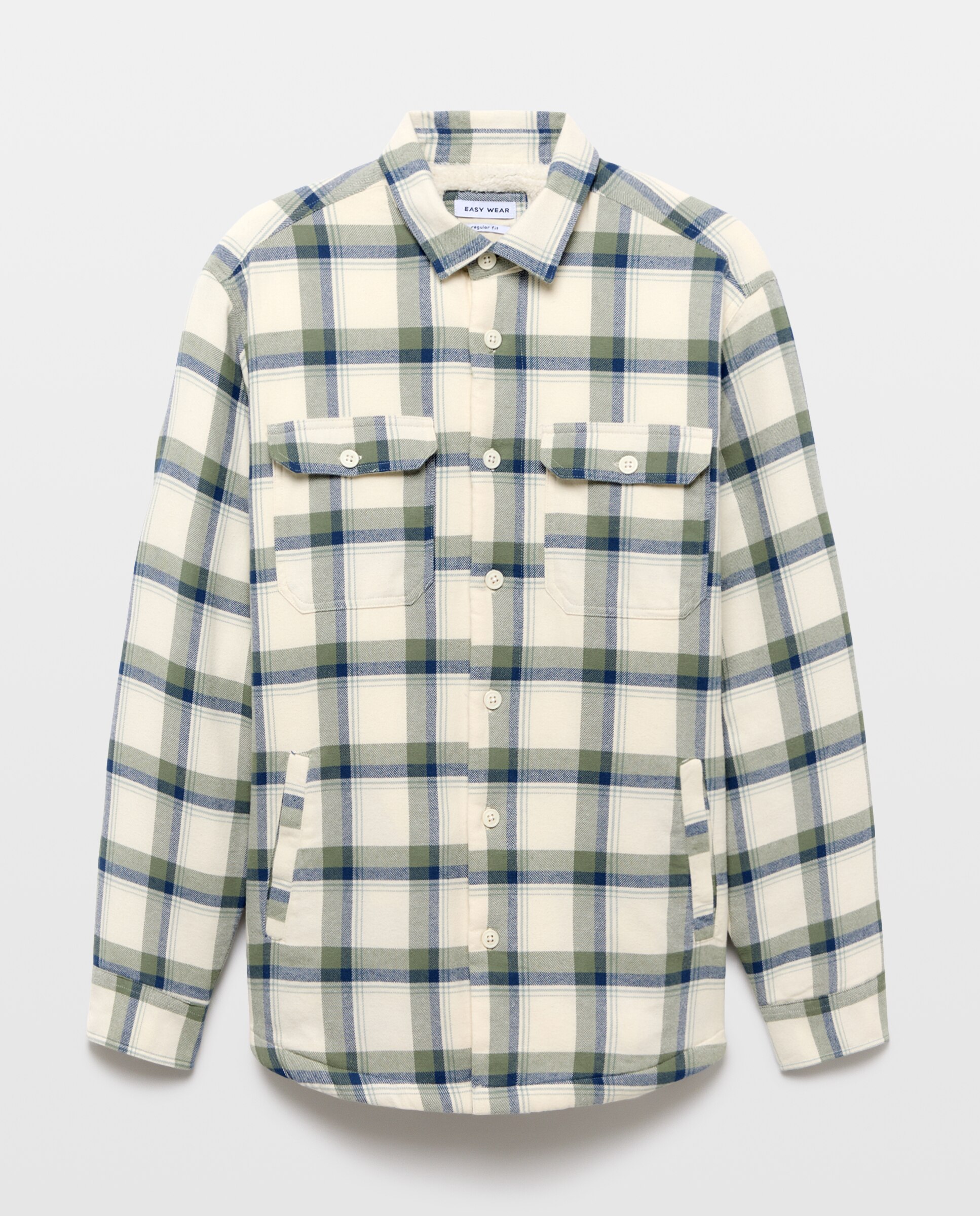 Sobre camisa de hombre cuadros borrego - Easy Wear - Verde Verde-4