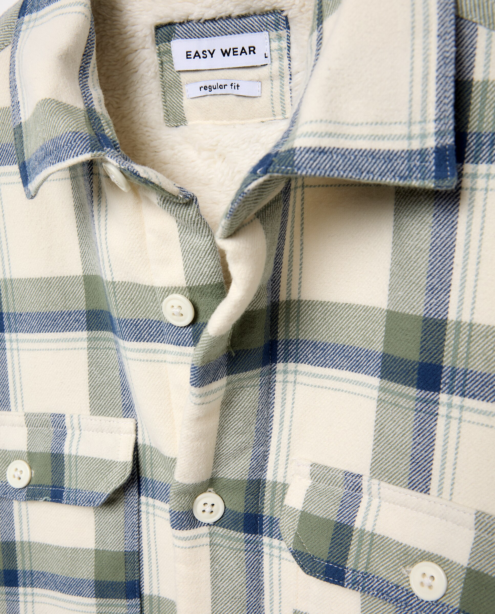 Sobre camisa de hombre cuadros borrego - Easy Wear - Verde Verde-5