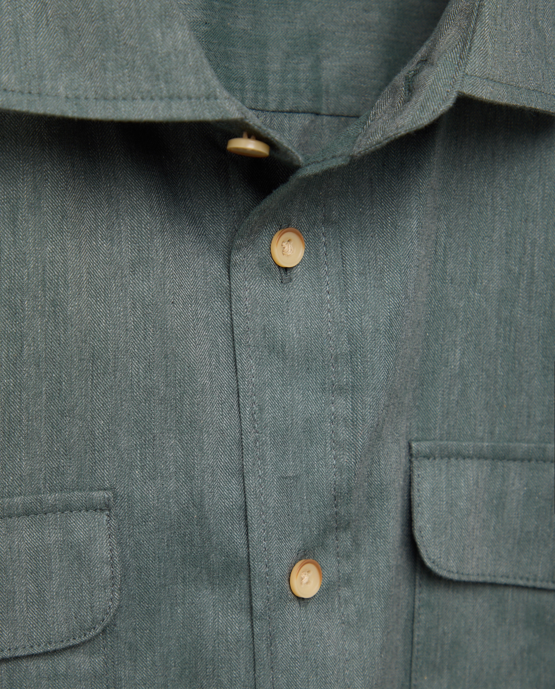 Camisa de hombre viyela lisa - Easy Wear - Verde Verde-5