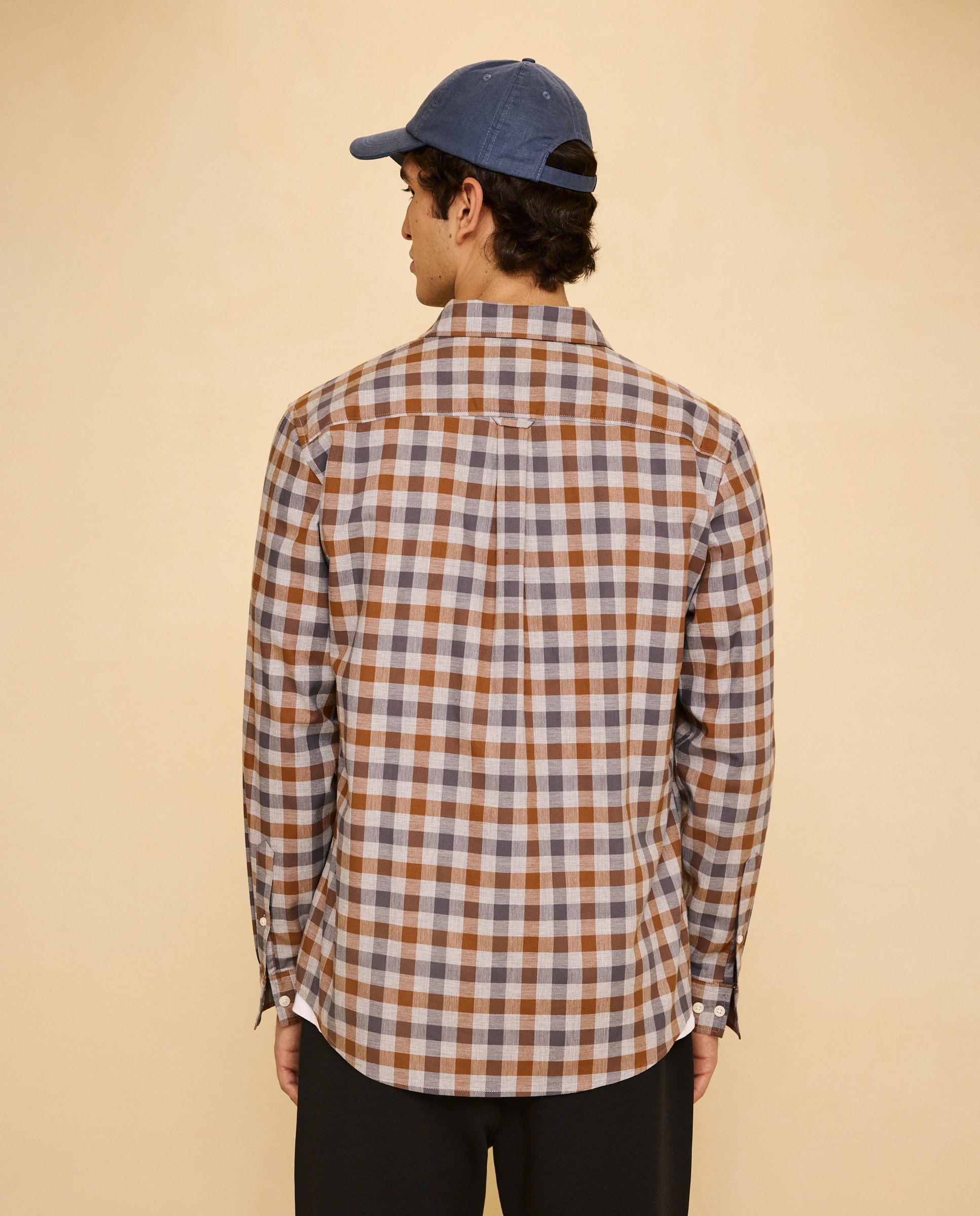 Imagen 3 de Camisa manga larga para hombre cuadro - Easy Wear - Mostaza Mostaza