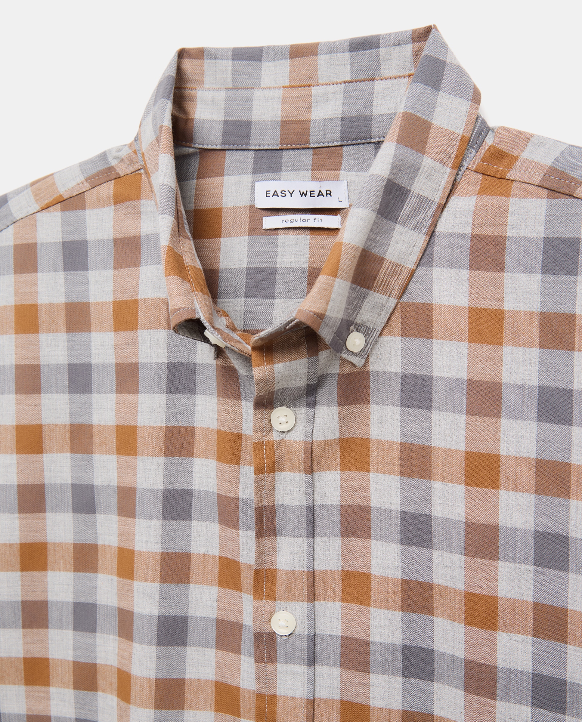 Imagen 5 de Camisa manga larga para hombre cuadro - Easy Wear - Mostaza Mostaza