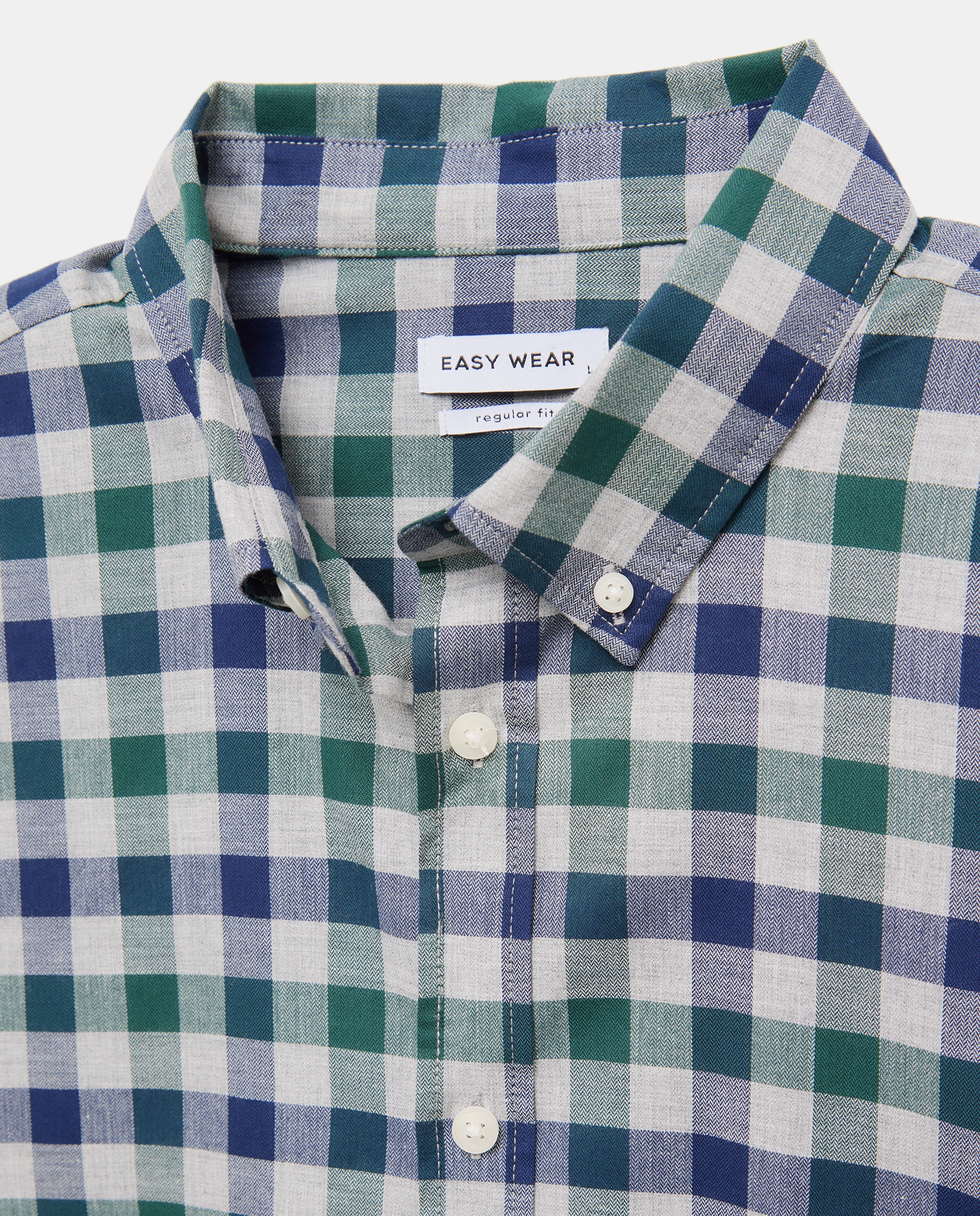 Imagen 5 de Camisa manga larga para hombre cuadro - Easy Wear - Verde Verde