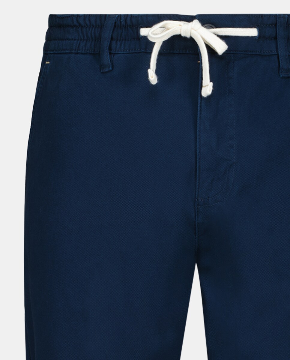 Calças Chino Slim Stretch com Elásticos Azul-marinho-5