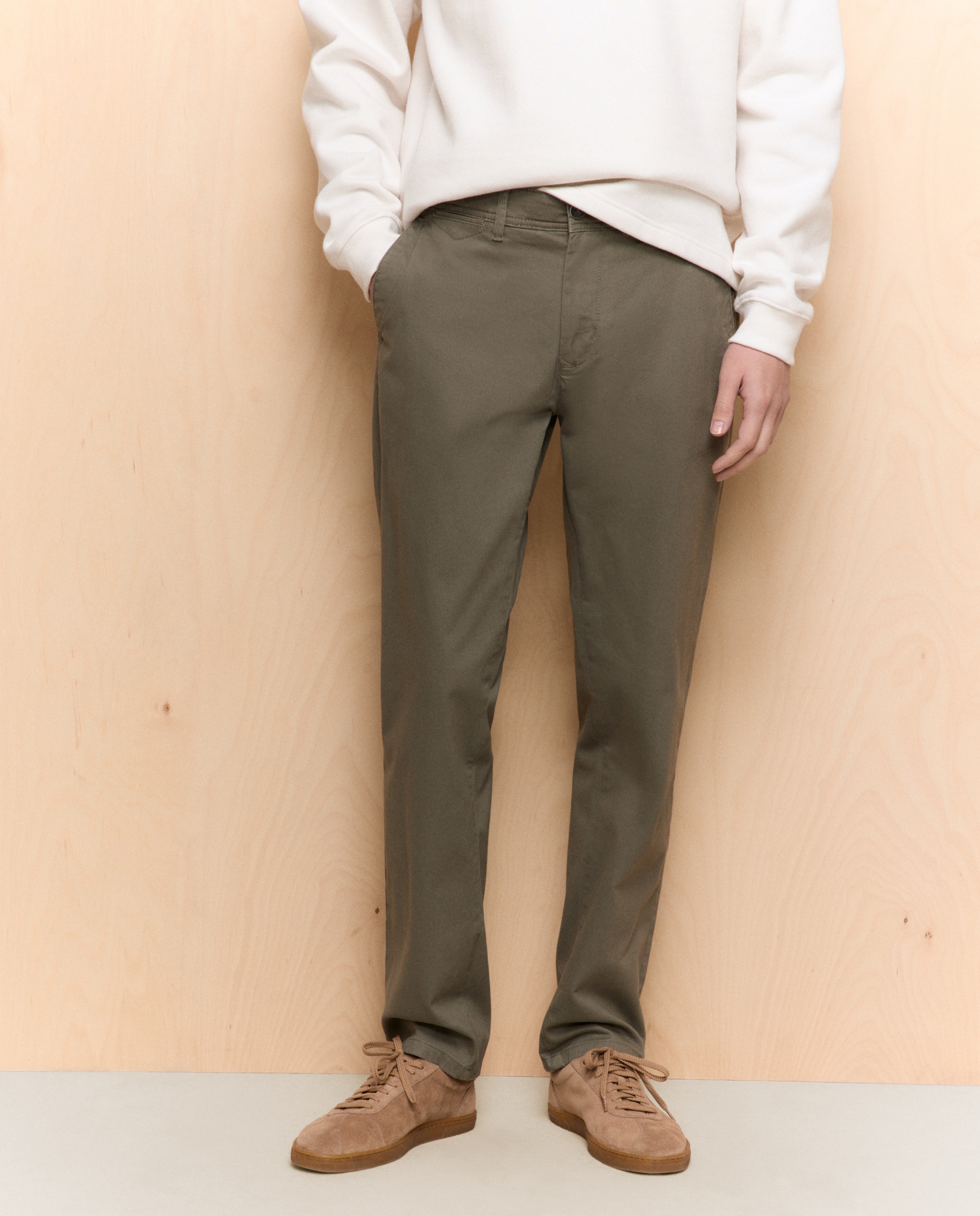 Calças Chino Stretch Straight 520 Caqui-2