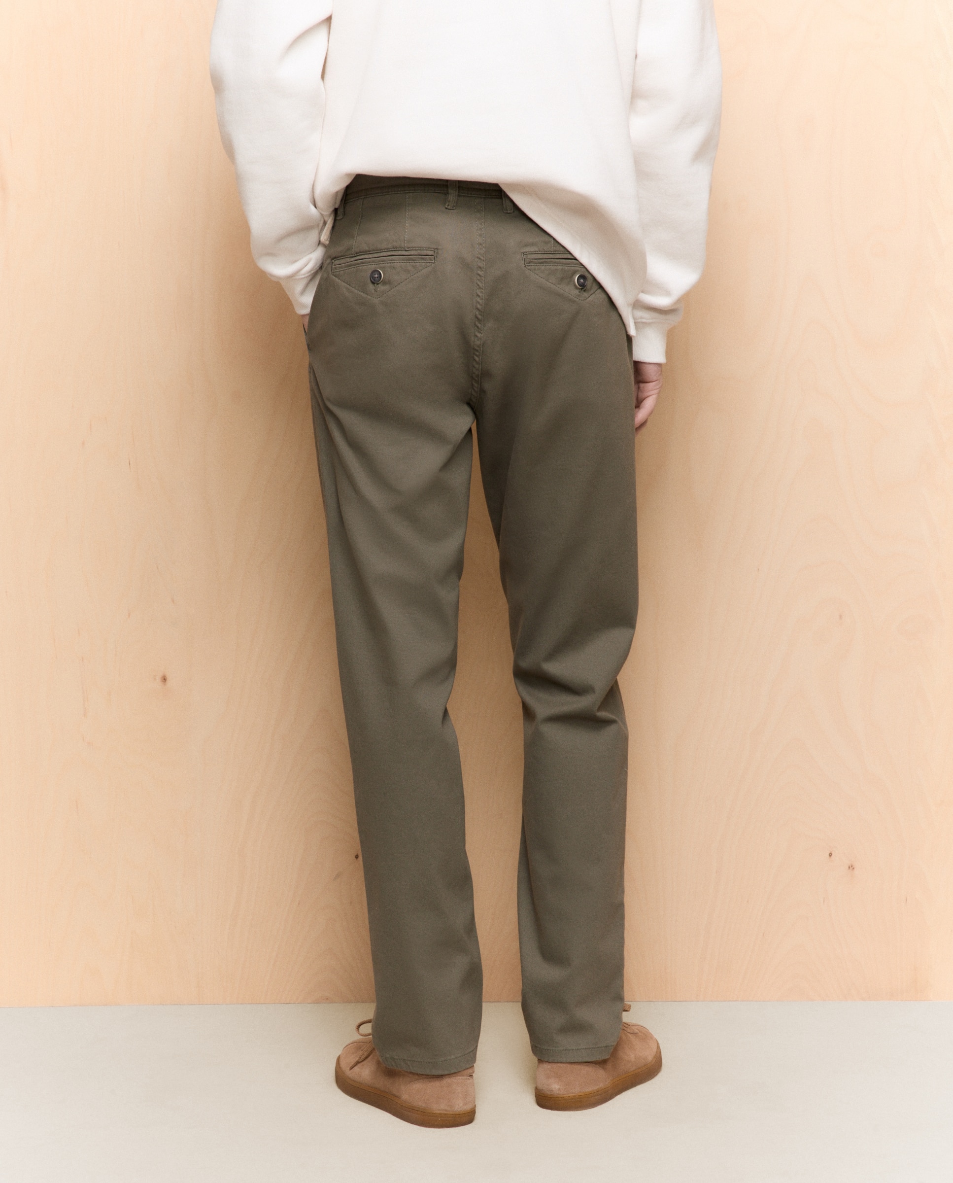 Calças Chino Stretch Straight 520 Caqui-3