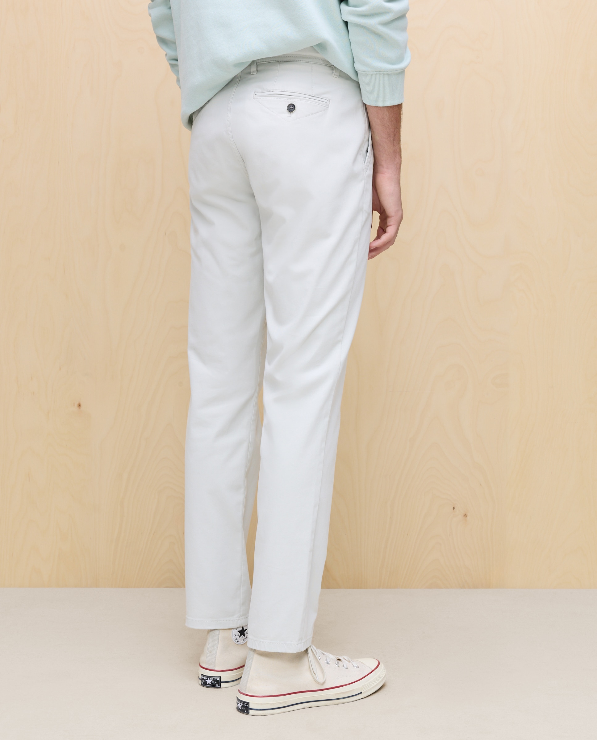 Chino de hombre stretch straight - Easy Wear - 400 Azul Blanco hielo-3