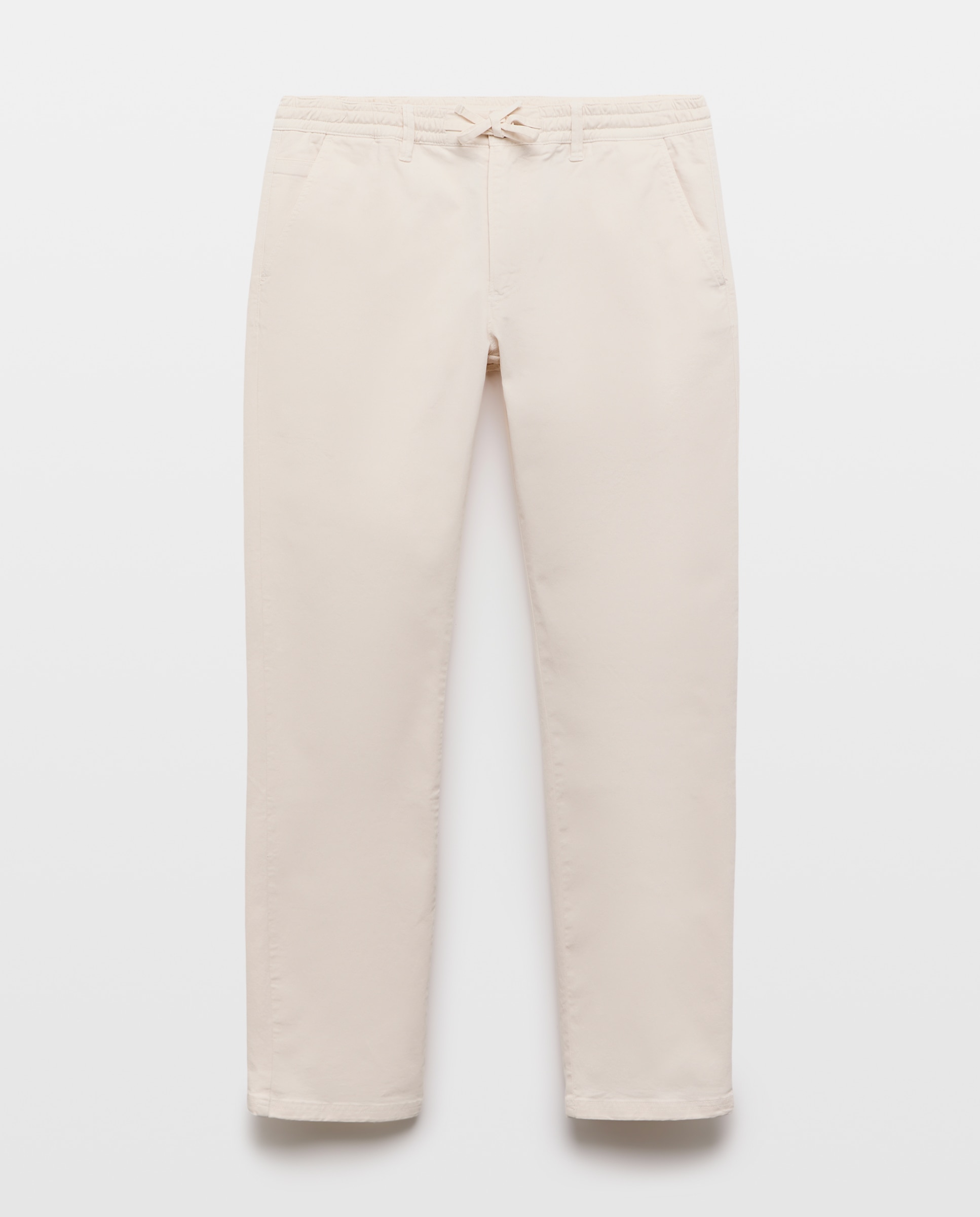 Calças Chino com Elásticos Straight Stretch Gelo-4