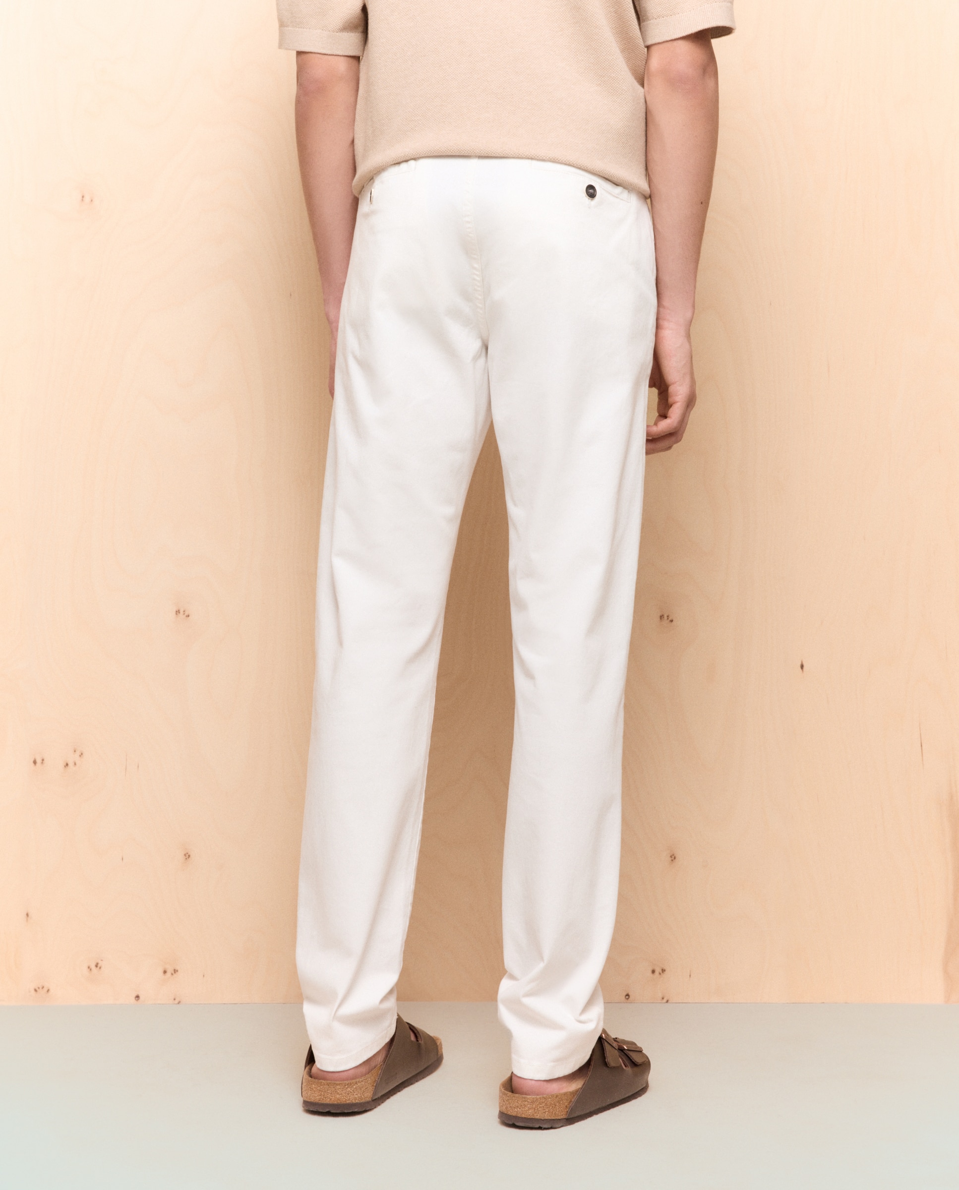 Chino de hombre slim stretch - Easy Wear - Blanco roto Blanco roto-3