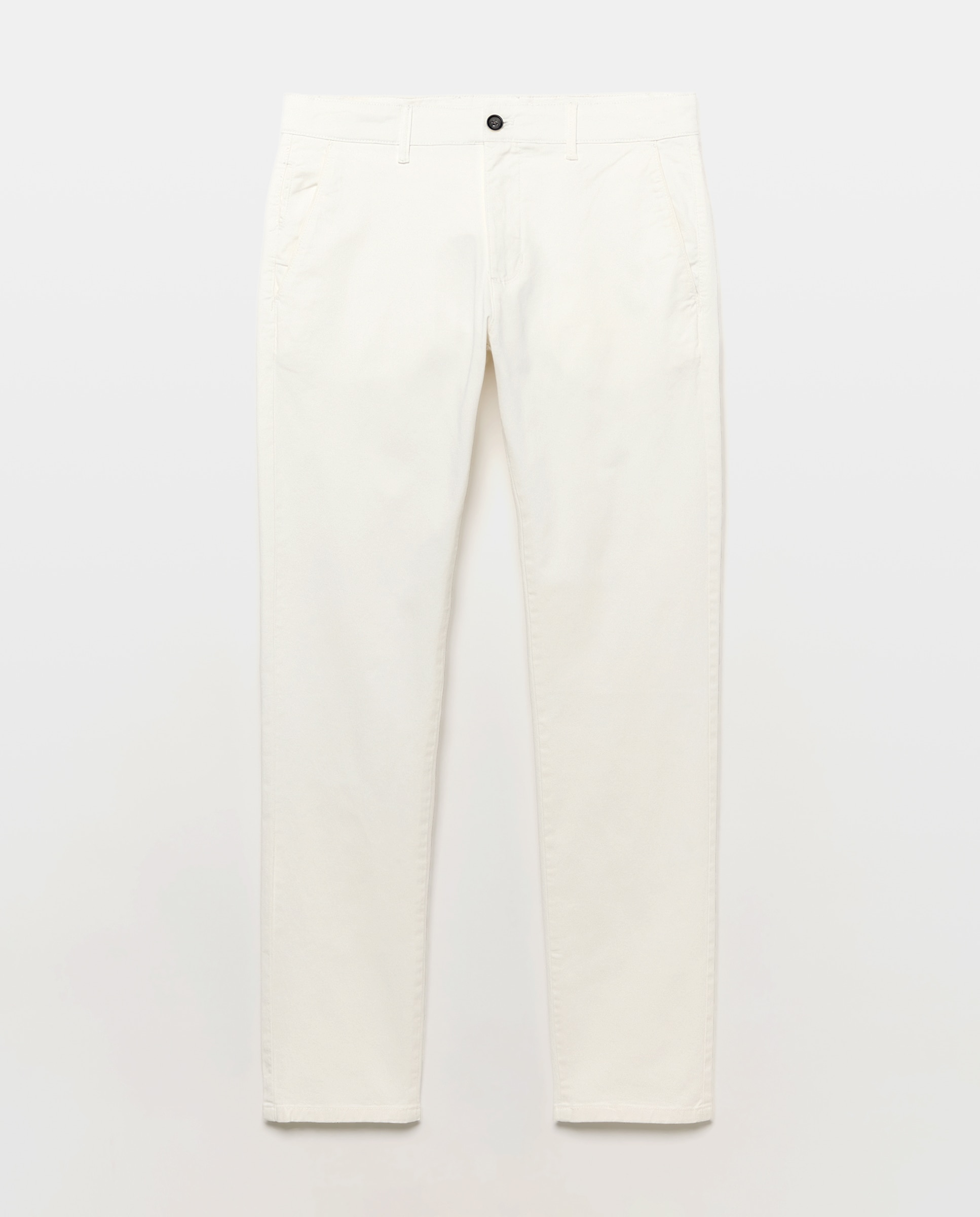 Chino de hombre slim stretch - Easy Wear - Blanco roto Blanco roto-4