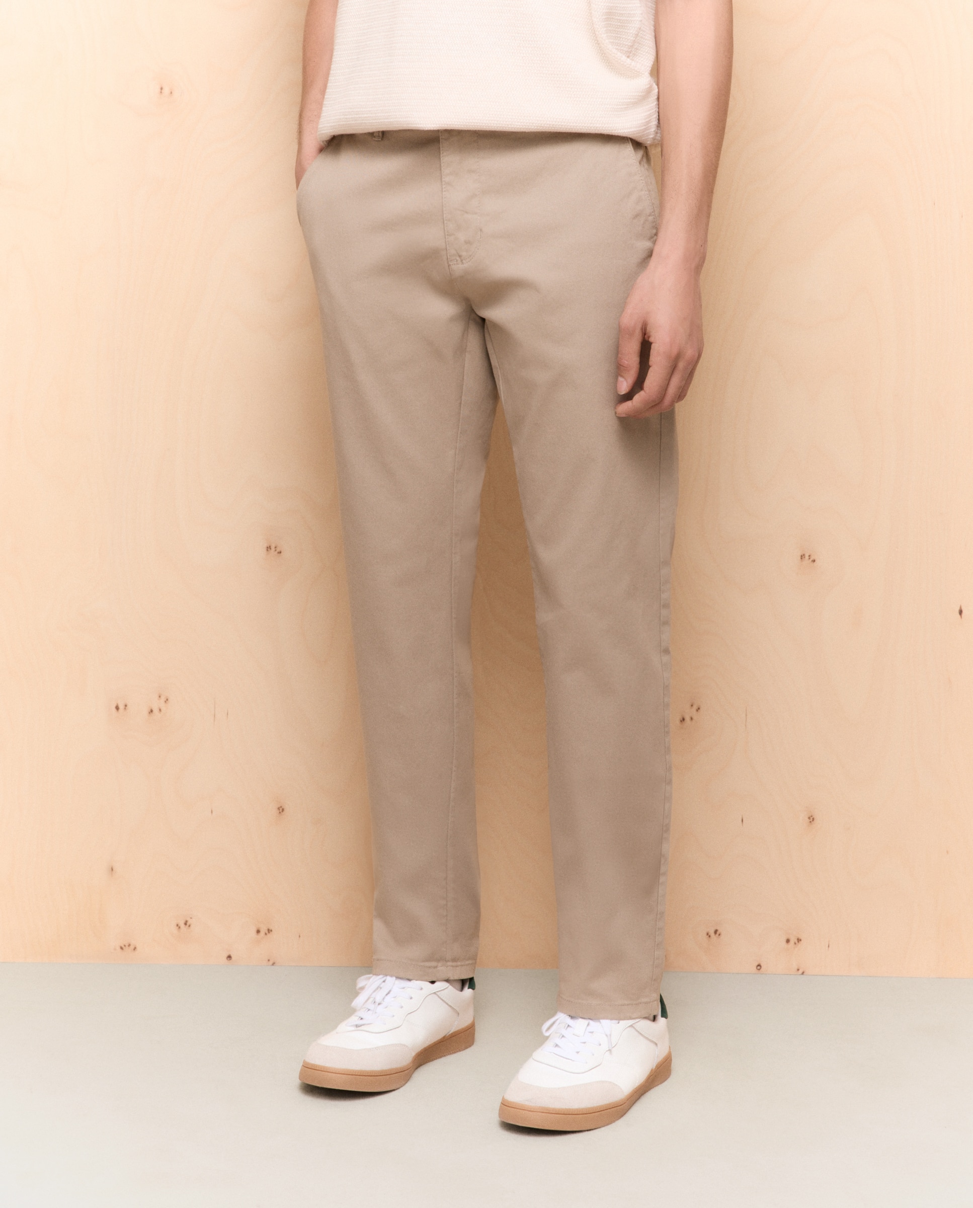 Chino de hombre slim stretch - Easy Wear - Visón claro Visón claro-2