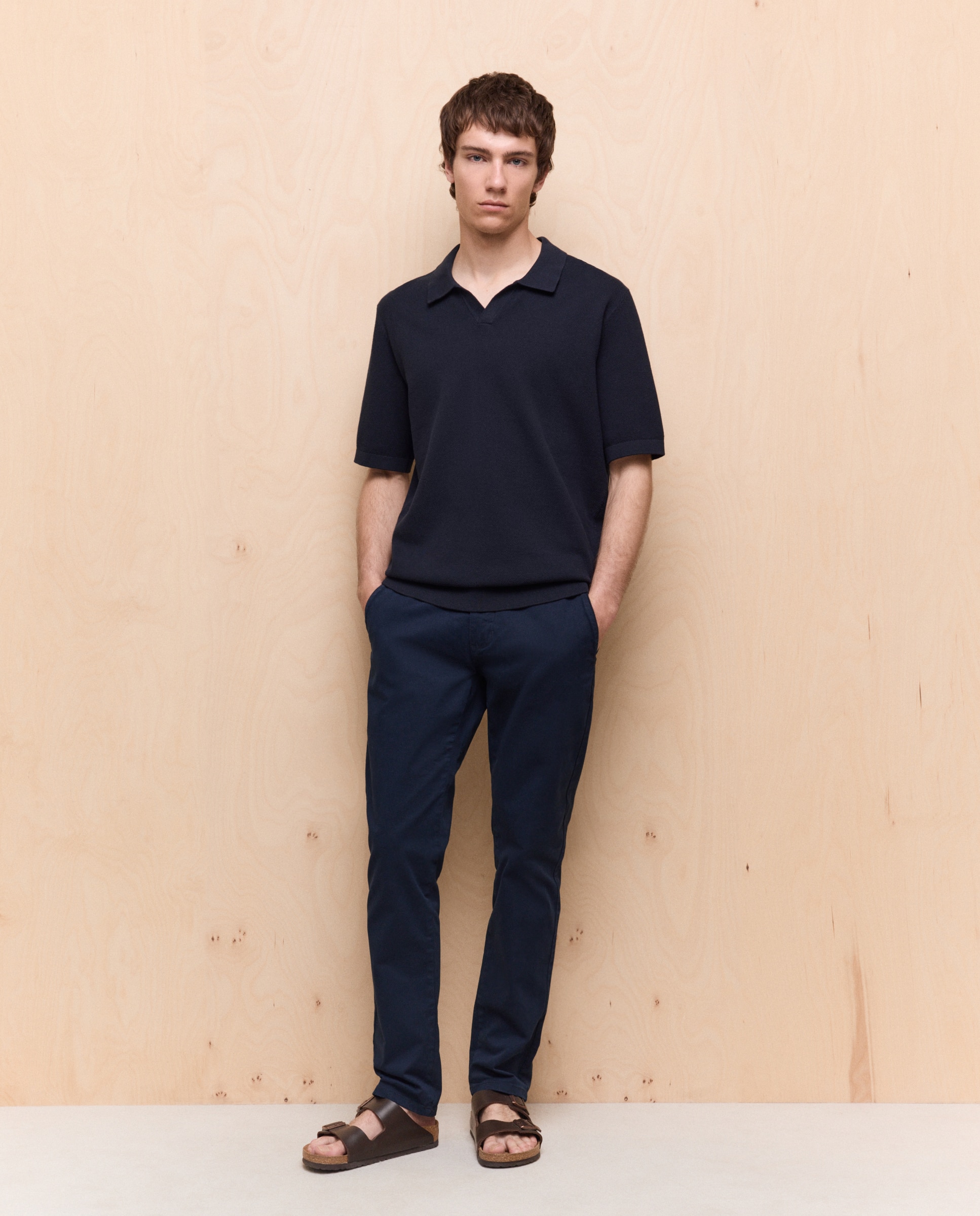 Chino de hombre slim stretch - Easy Wear - Azul marino Azul marino-1
