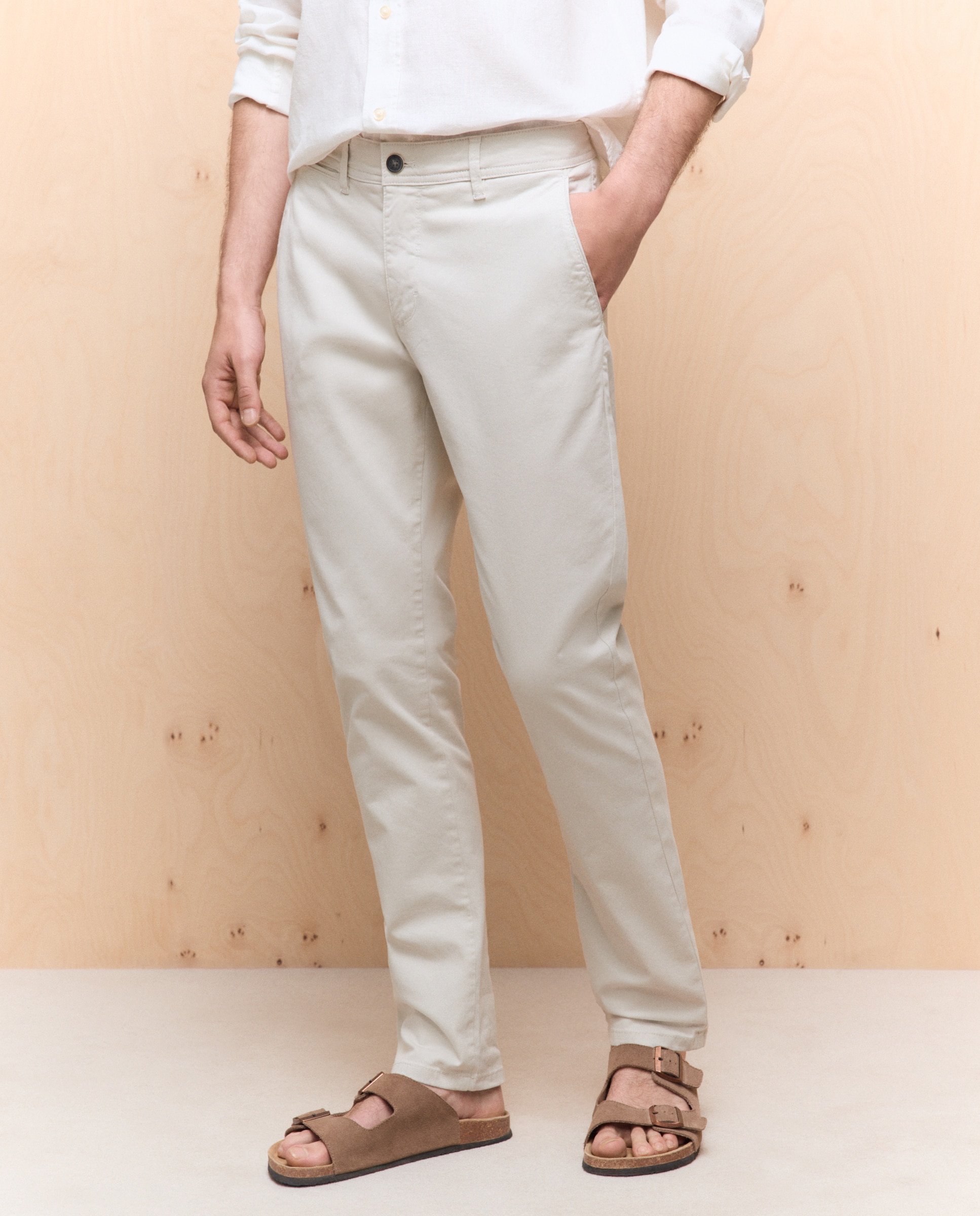Chino de hombre skinny stretch - Easy Wear - Hielo Hielo-2