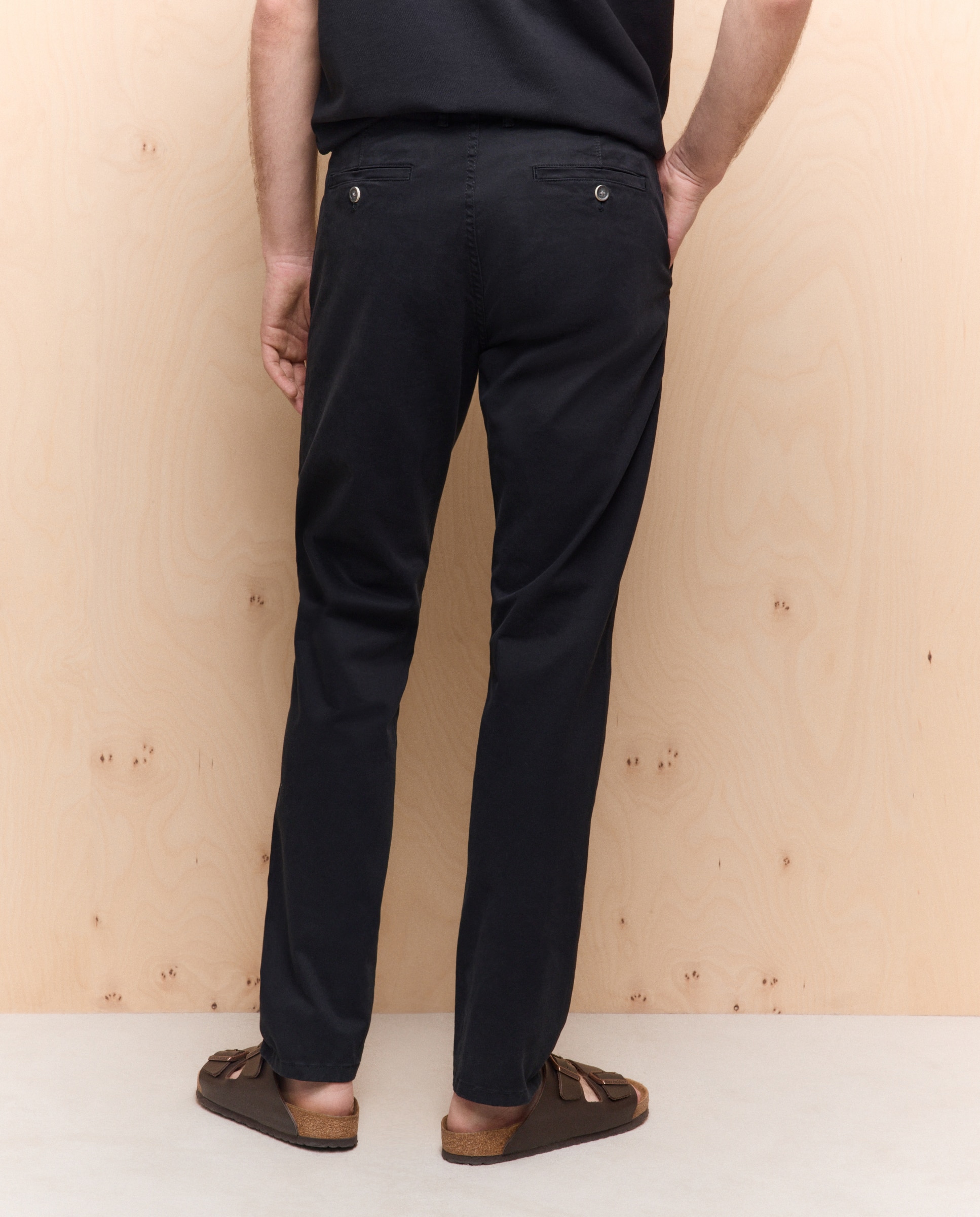 Calças chino slim stretch Preto-3