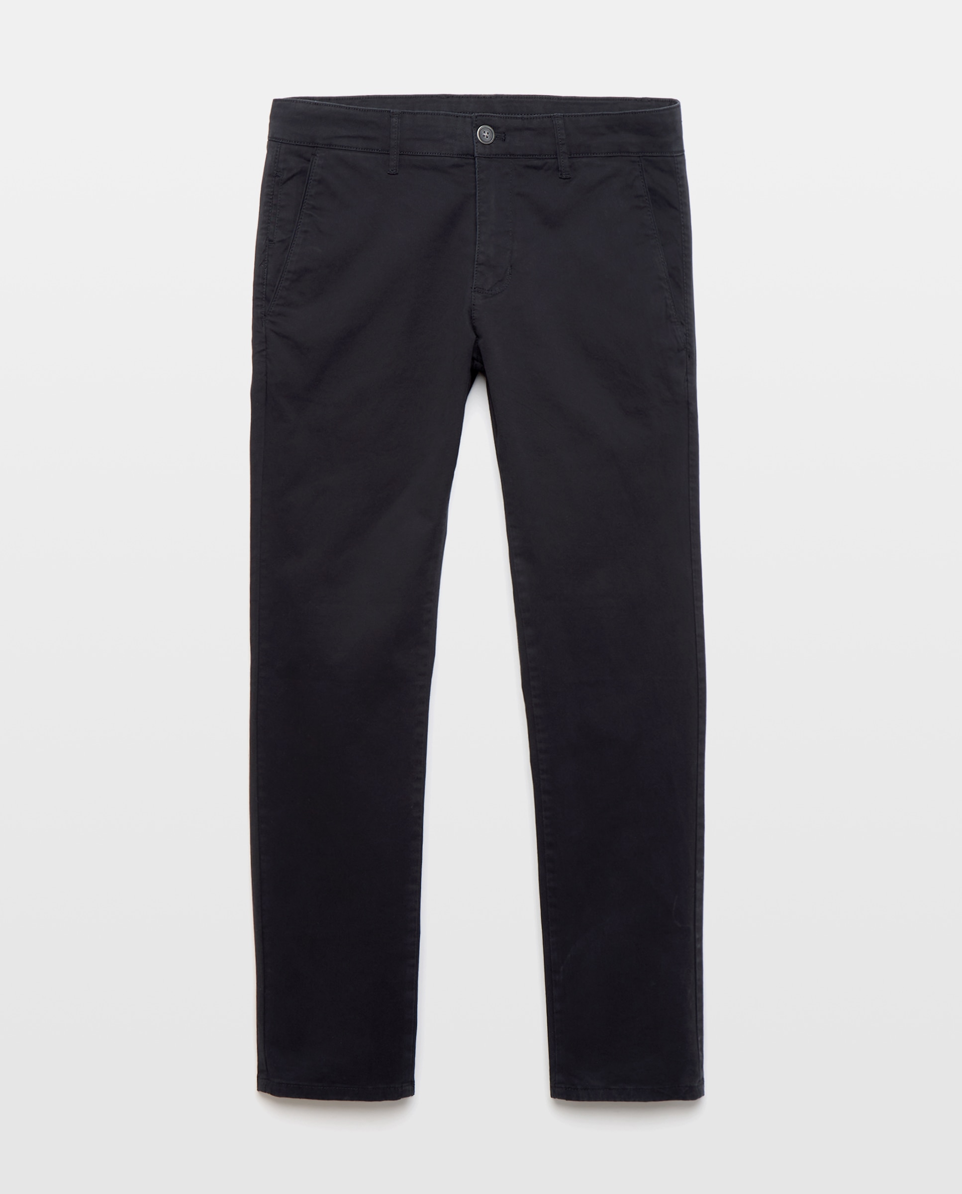 Calças chino slim stretch Preto-4