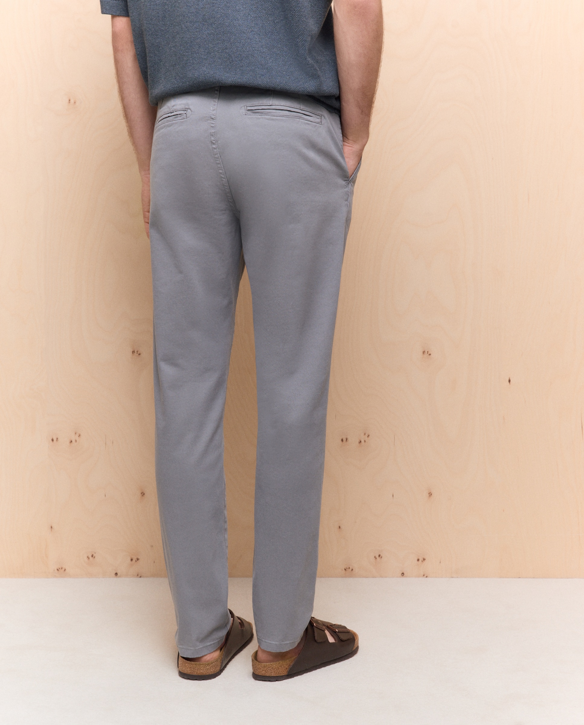 Calças chino skinny stretch 820 Cinzento Médio-3