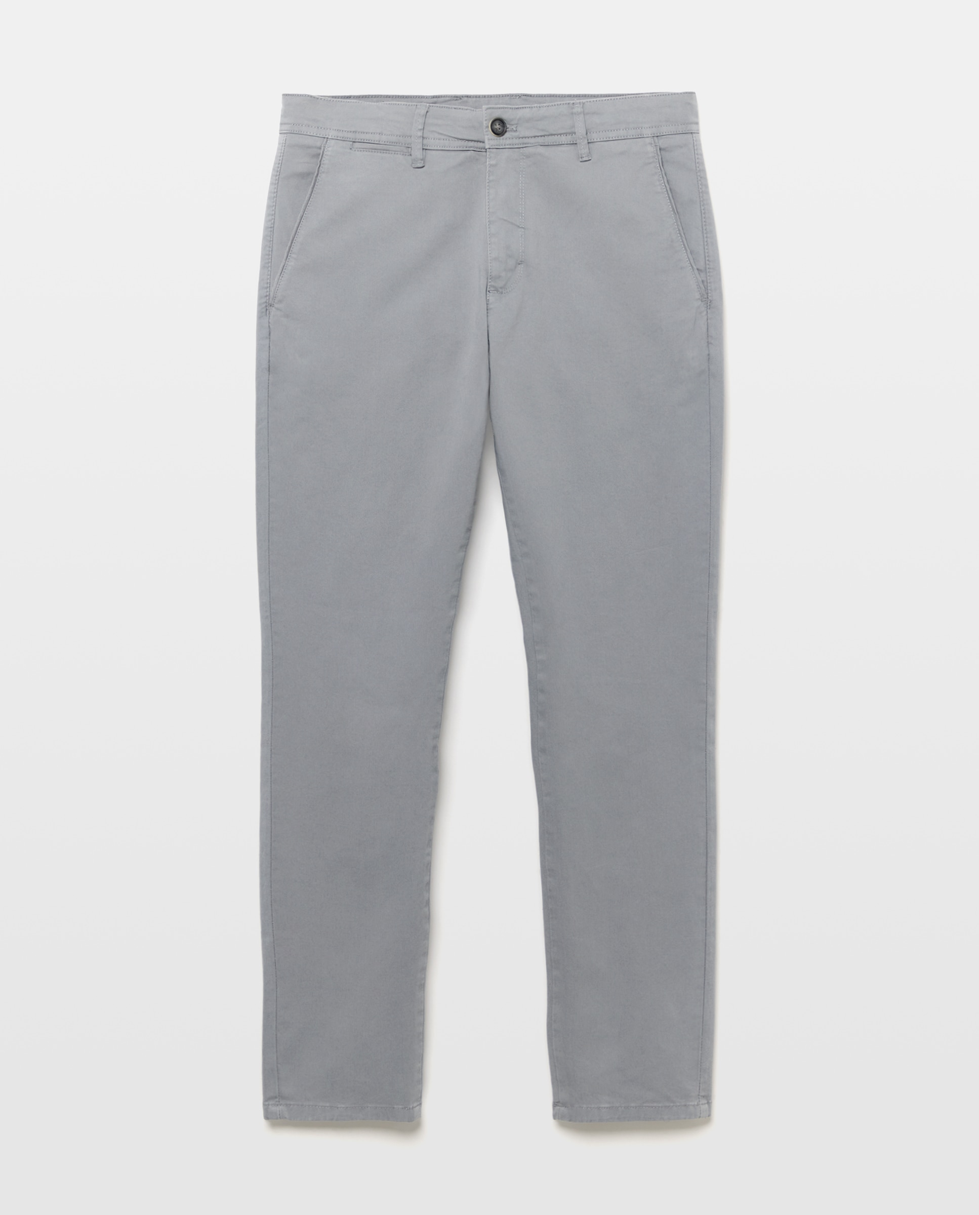 Calças chino skinny stretch 820 Cinzento Médio-4