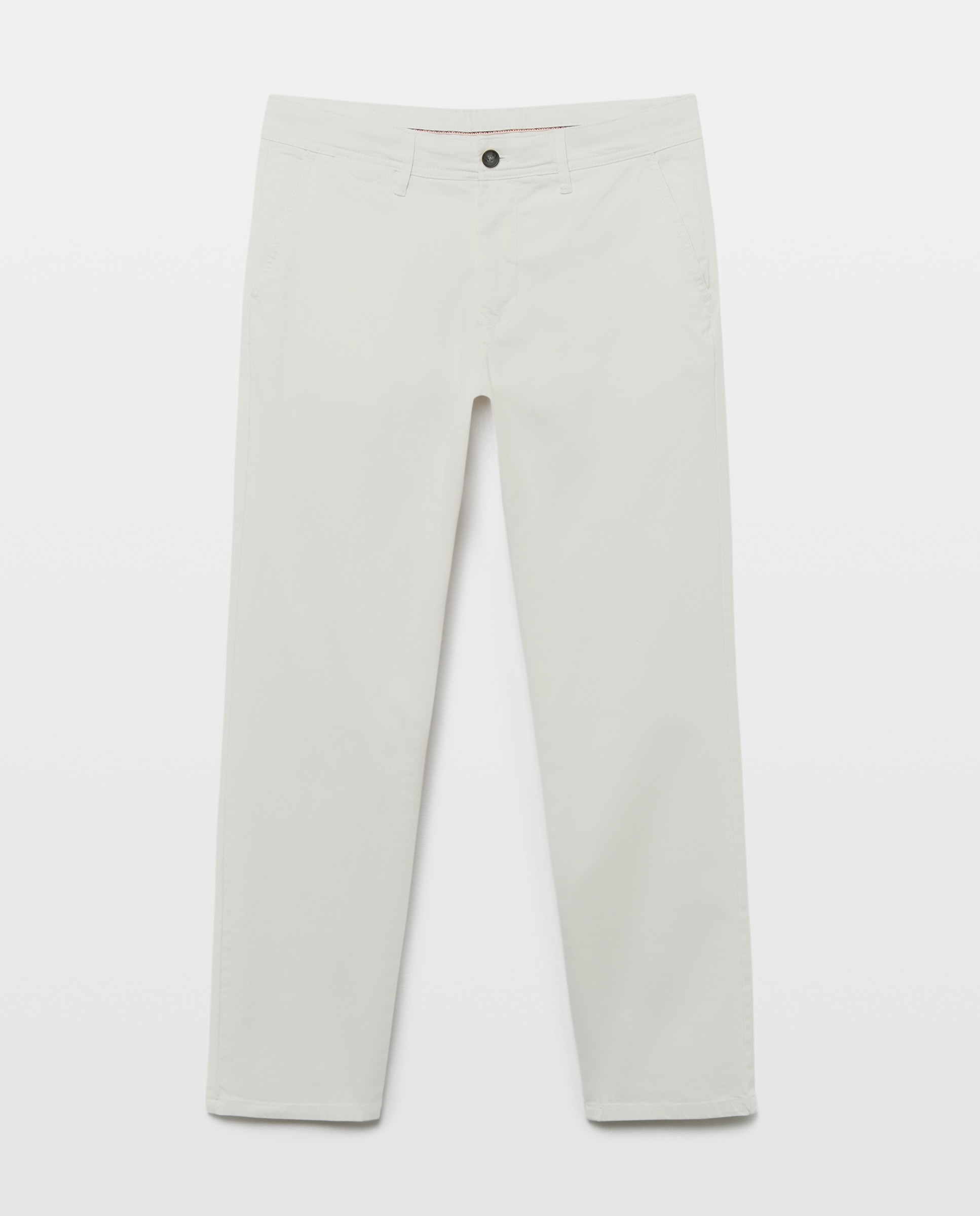 Imagen 4 de Chino de hombre straight stretch - Easy Wear - Blanco roto Blanco roto