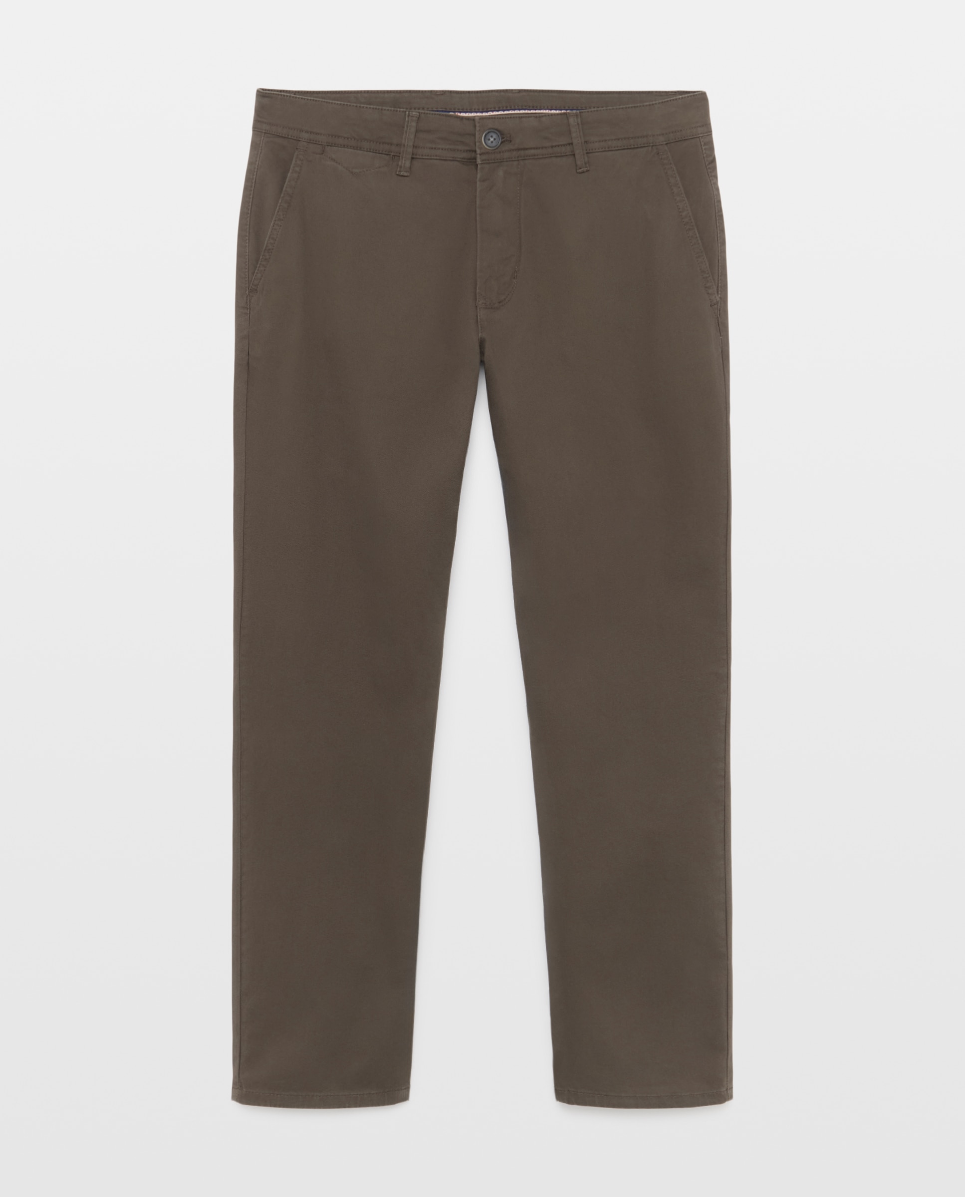 Imagen 4 de Chino de hombre straight stretch - Easy Wear - Marrón Marrón