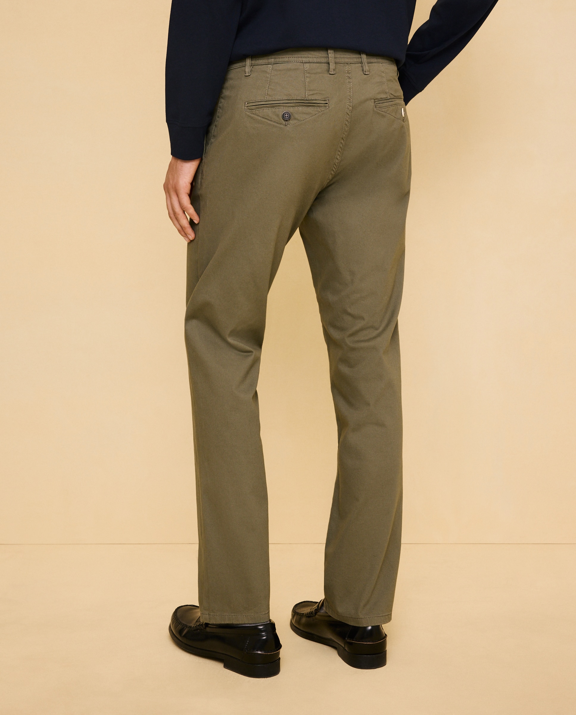 Calças Chino Straight Stretch 520 Caqui-3
