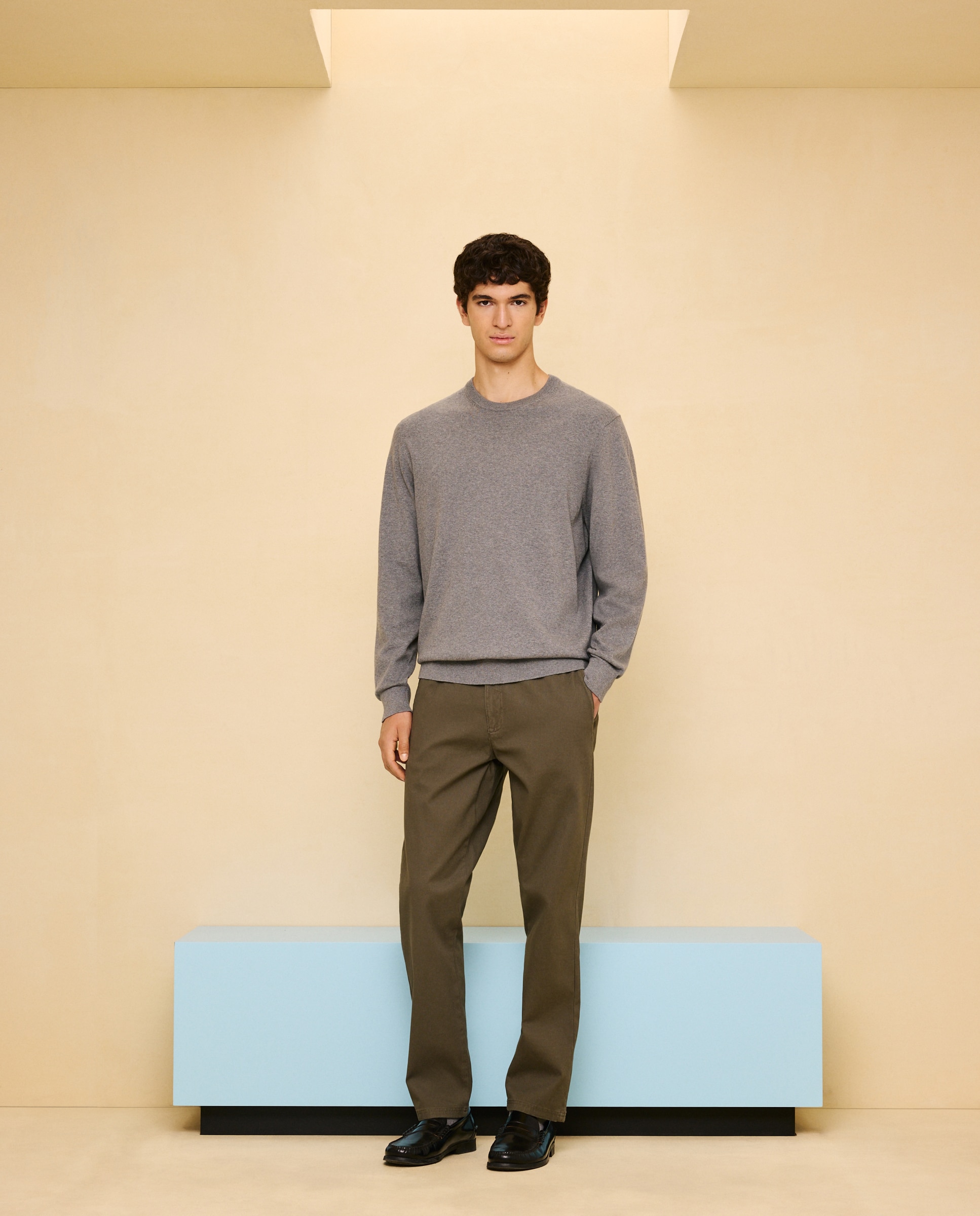 Chino cordón de hombre slim stretch - Easy Wear - 530 Verde oscuro 530 Verde oscuro-1