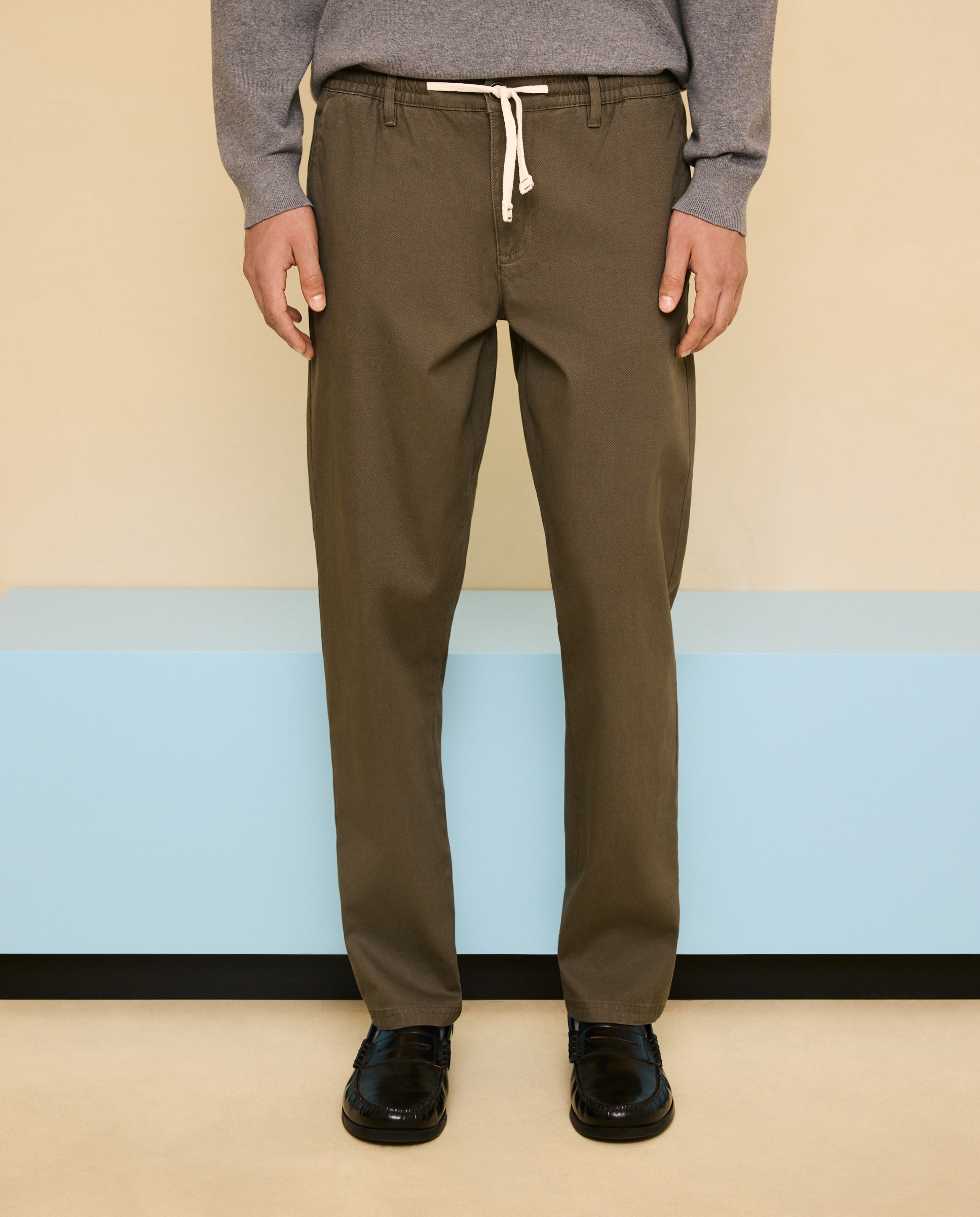 Chino cordón de hombre slim stretch - Easy Wear - 530 Verde oscuro 530 Verde oscuro-2
