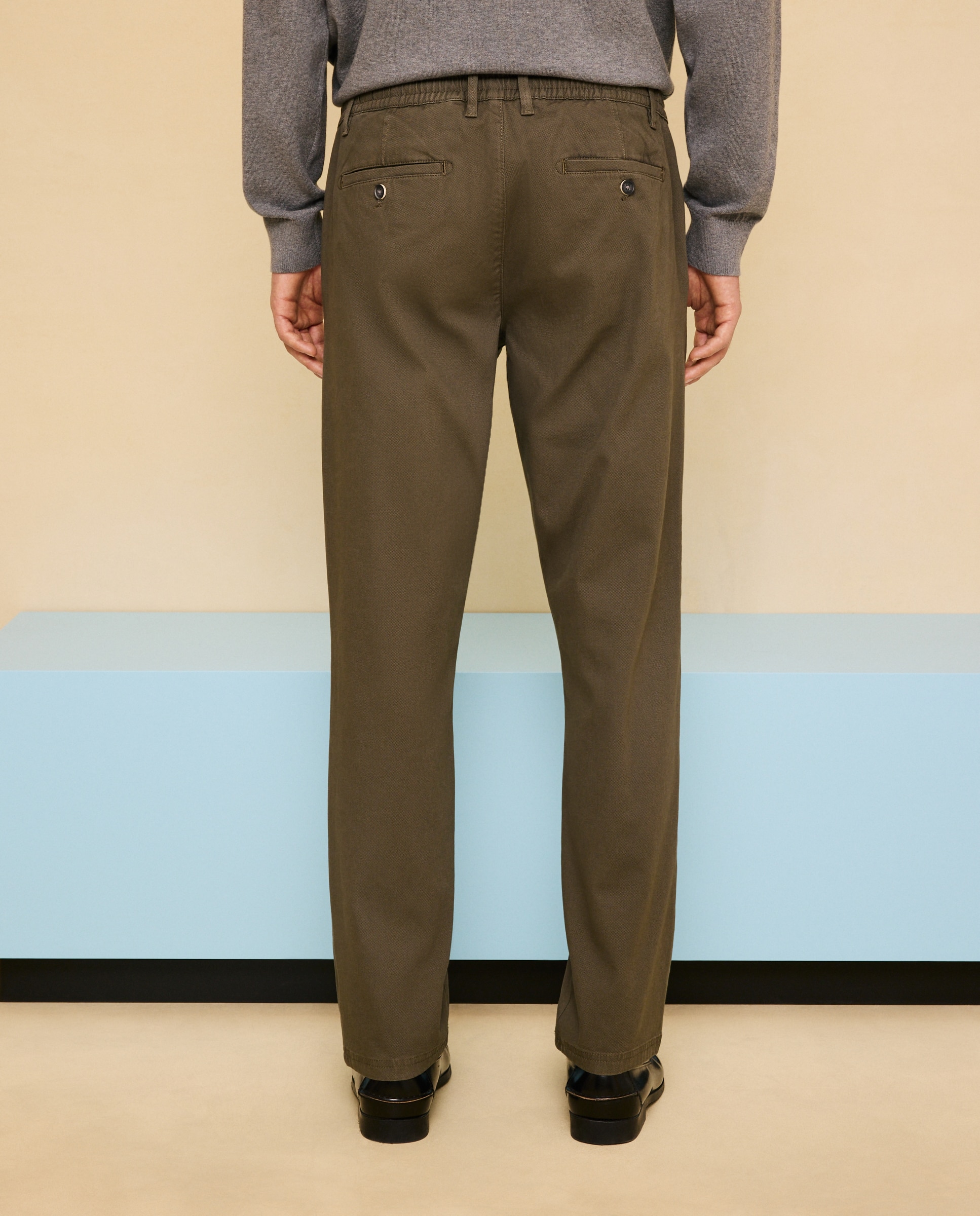 Chino cordón de hombre slim stretch - Easy Wear - 530 Verde oscuro 530 Verde oscuro-3