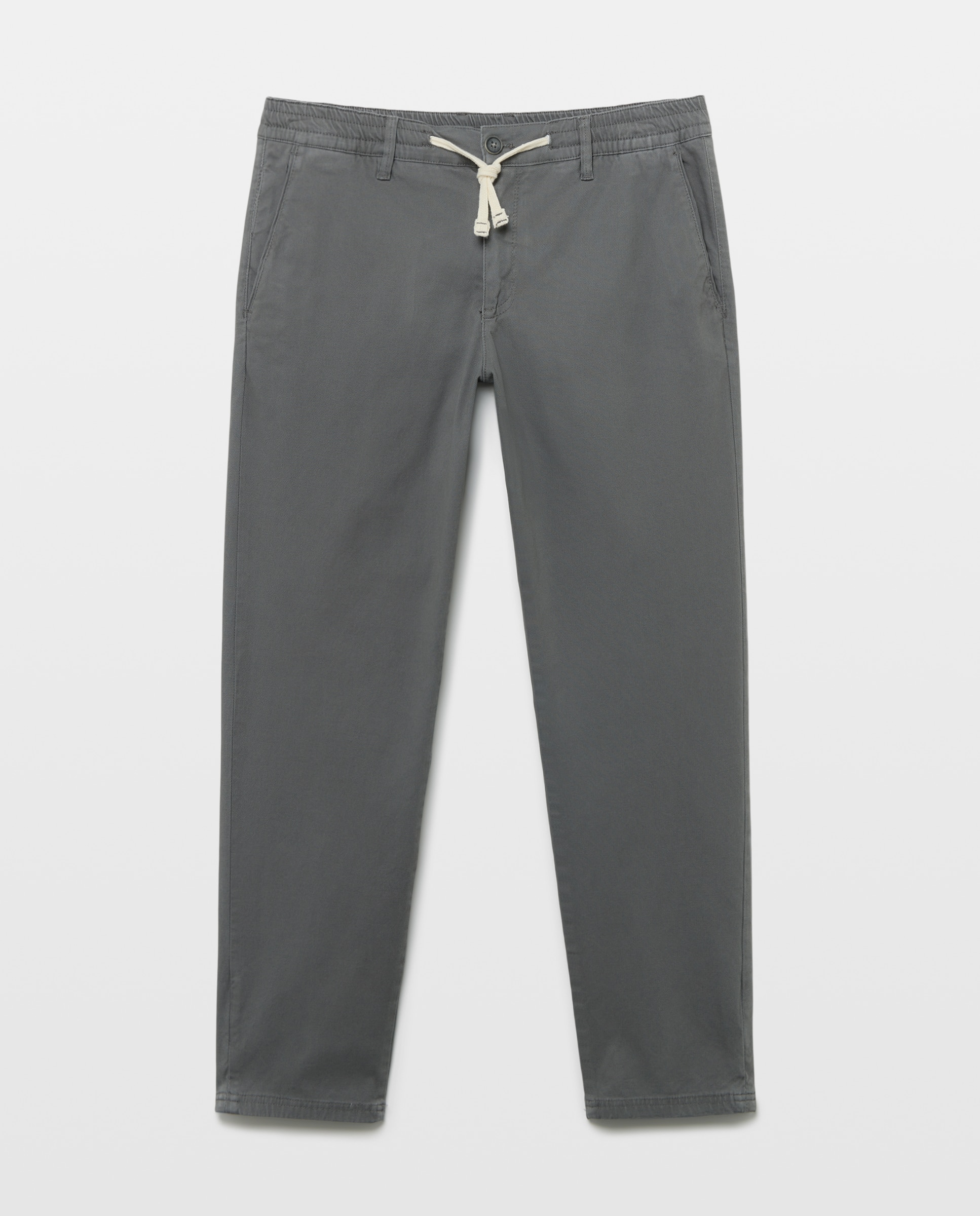 Calças Chino Slim Stretch com Cordão 830 Antracite-4