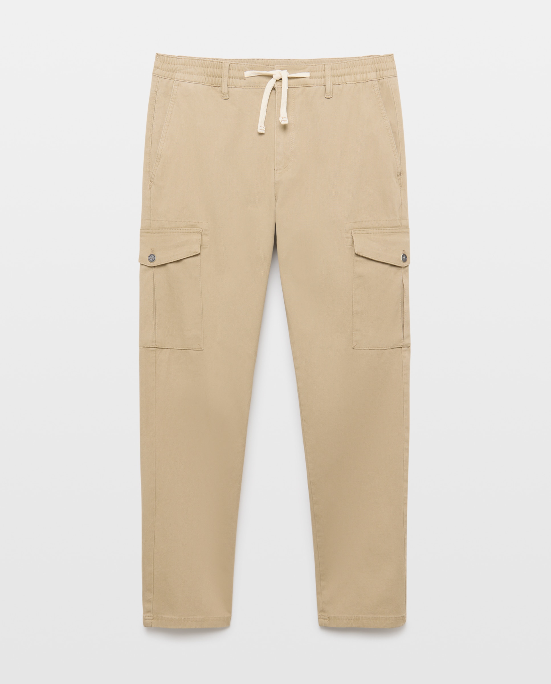Pantalón de algodón multibolsillos cordón de hombre slim stretch - Easy Wear - 730 Camel 730 Camel-4