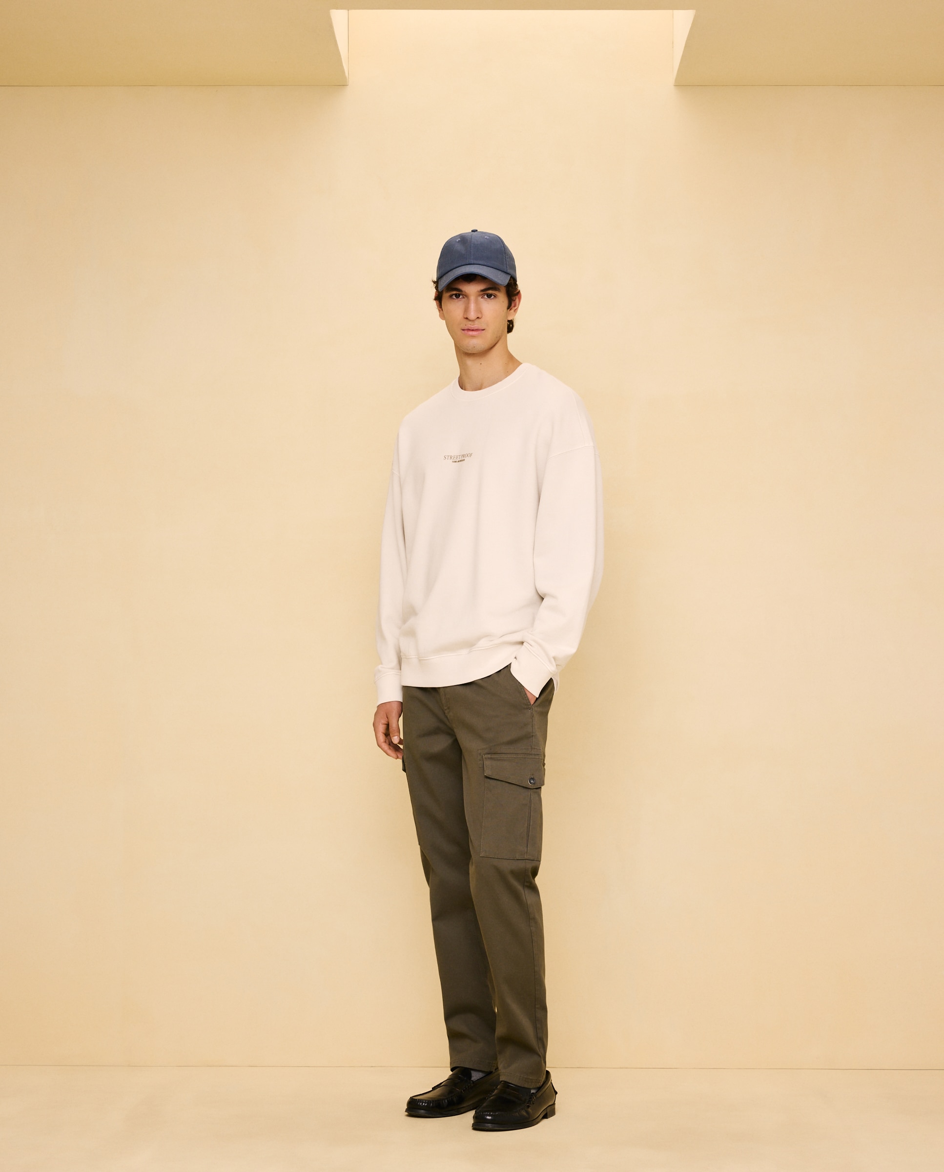 Pantalón de algodón multibolsillos cordón de hombre slim stretch - Easy Wear - 530 Verde oscuro 530 Verde oscuro-1