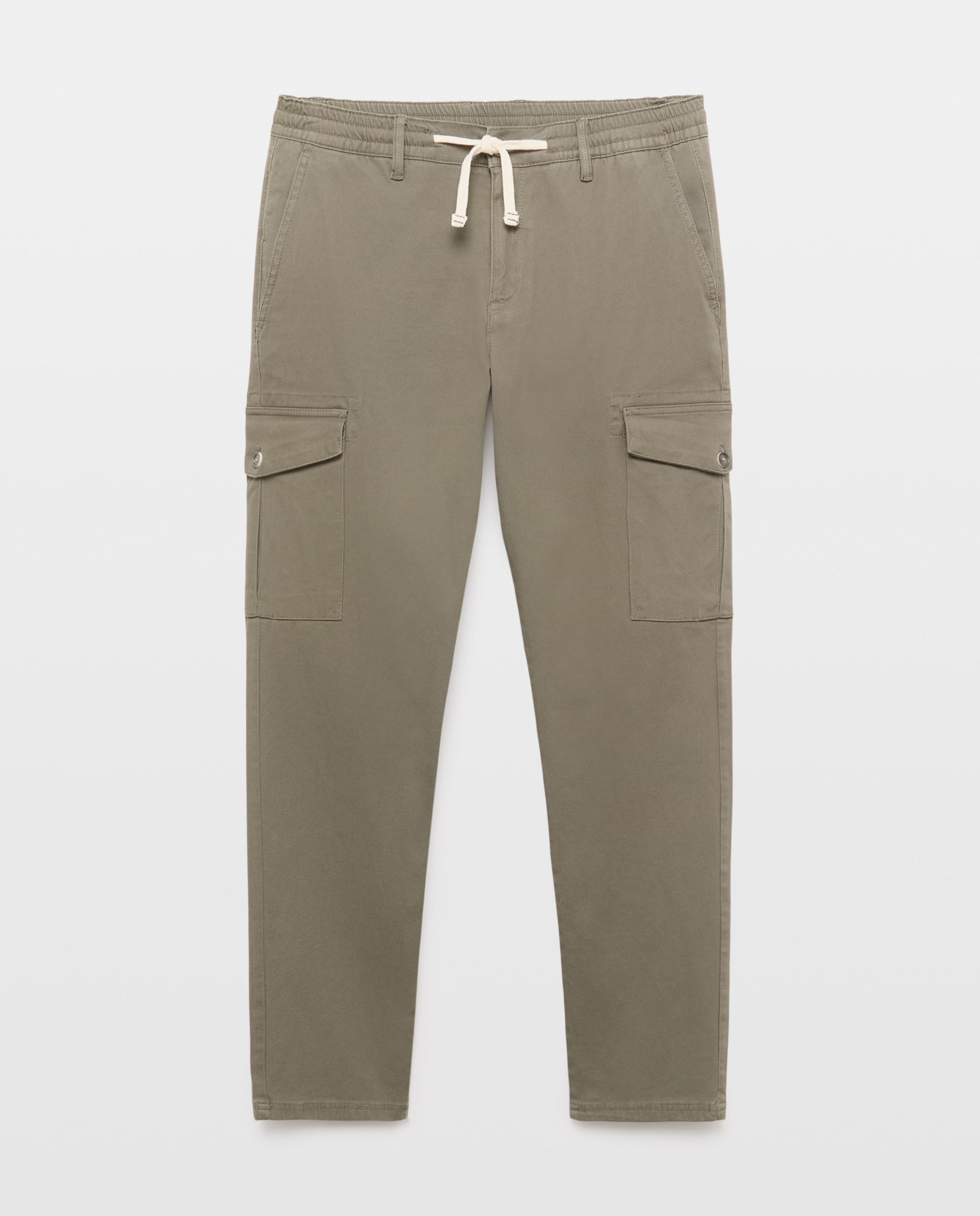 Pantalón de algodón multibolsillos cordón de hombre slim stretch - Easy Wear - 530 Verde oscuro 530 Verde oscuro-4