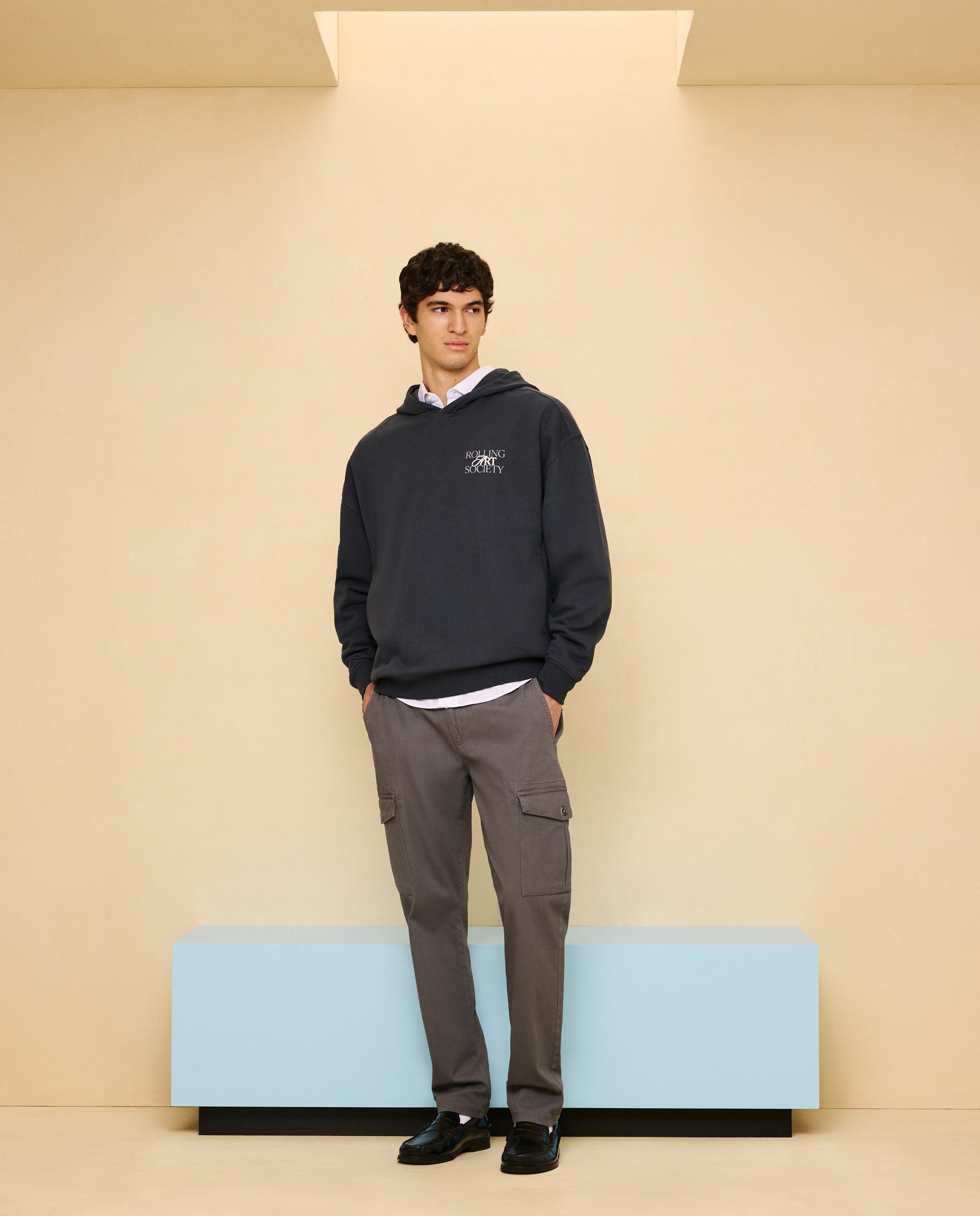 Pantalón de algodón multibolsillos cordón de hombre slim stretch - Easy Wear - 830 Antracita 830 Antracita-1