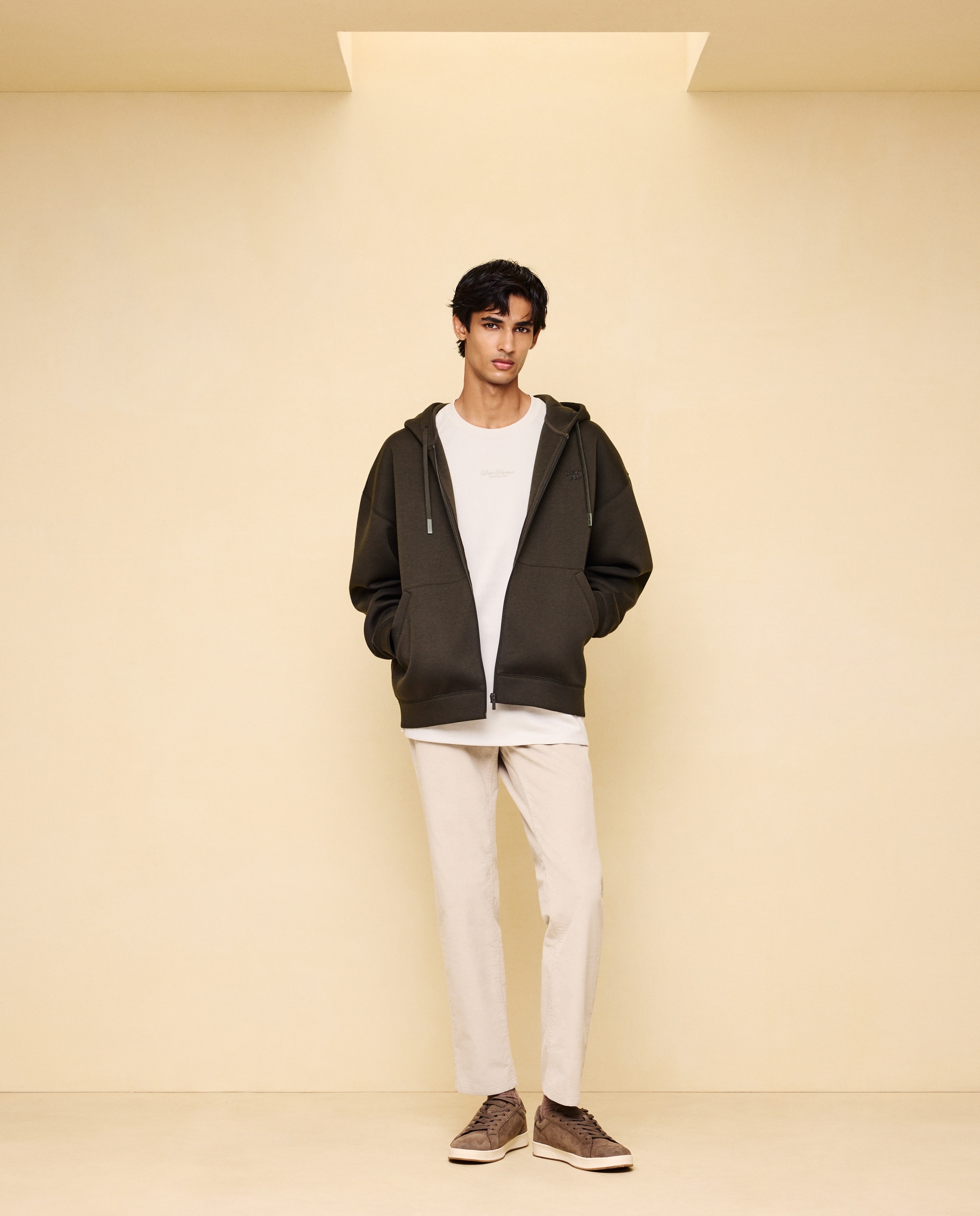 Pantalón pana stretch cinco bolsillos slim de hombre - Easy Wear - Hielo Hielo-1