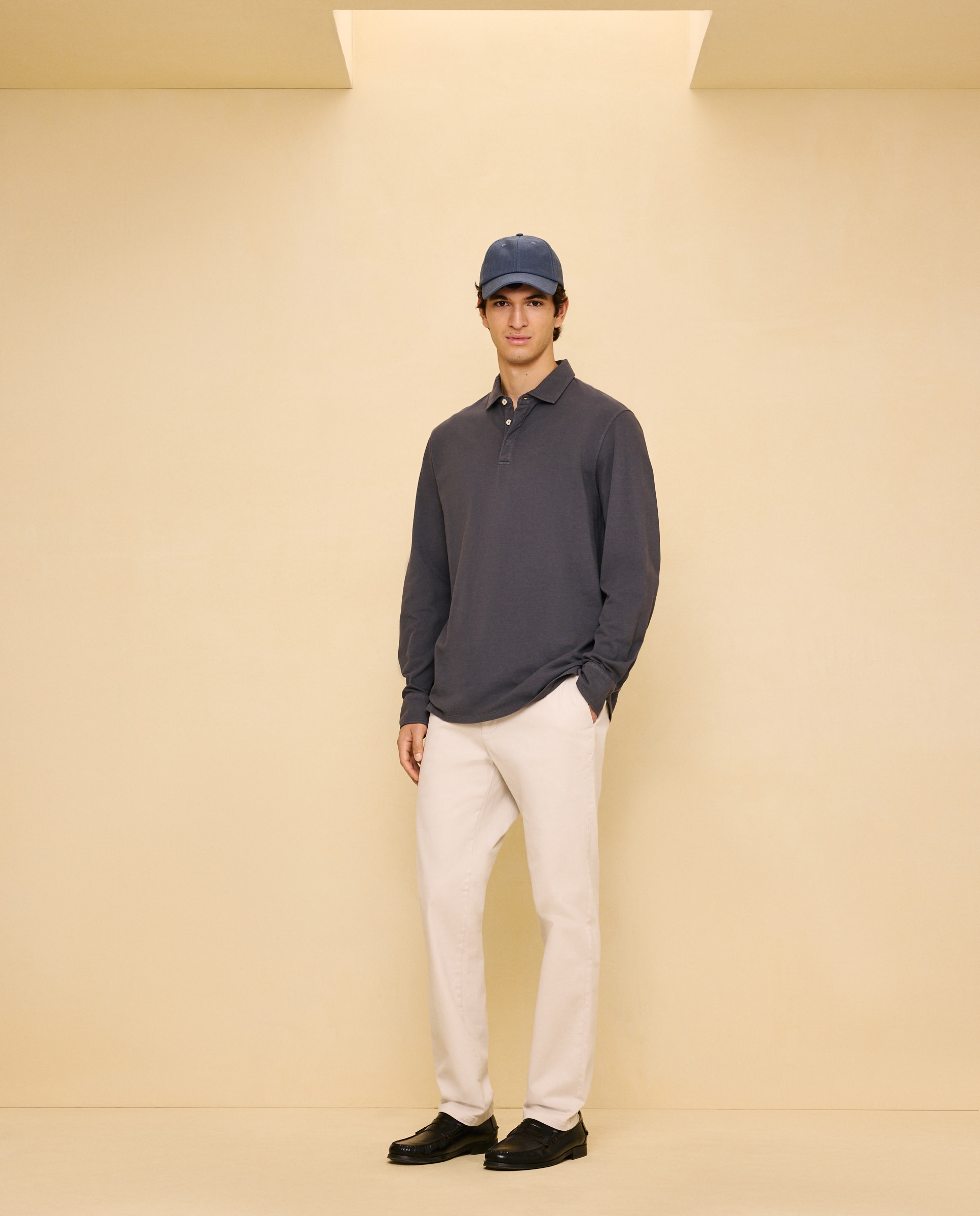 Chino cordón de hombre straight stretch tinte en prenda - Easy Wear - Hielo Hielo-1