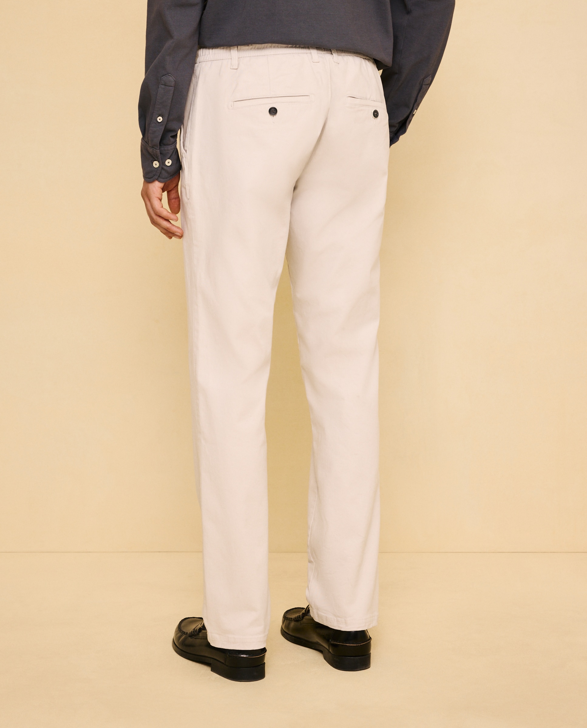 Chino cordón de hombre straight stretch tinte en prenda - Easy Wear - Hielo Hielo-3