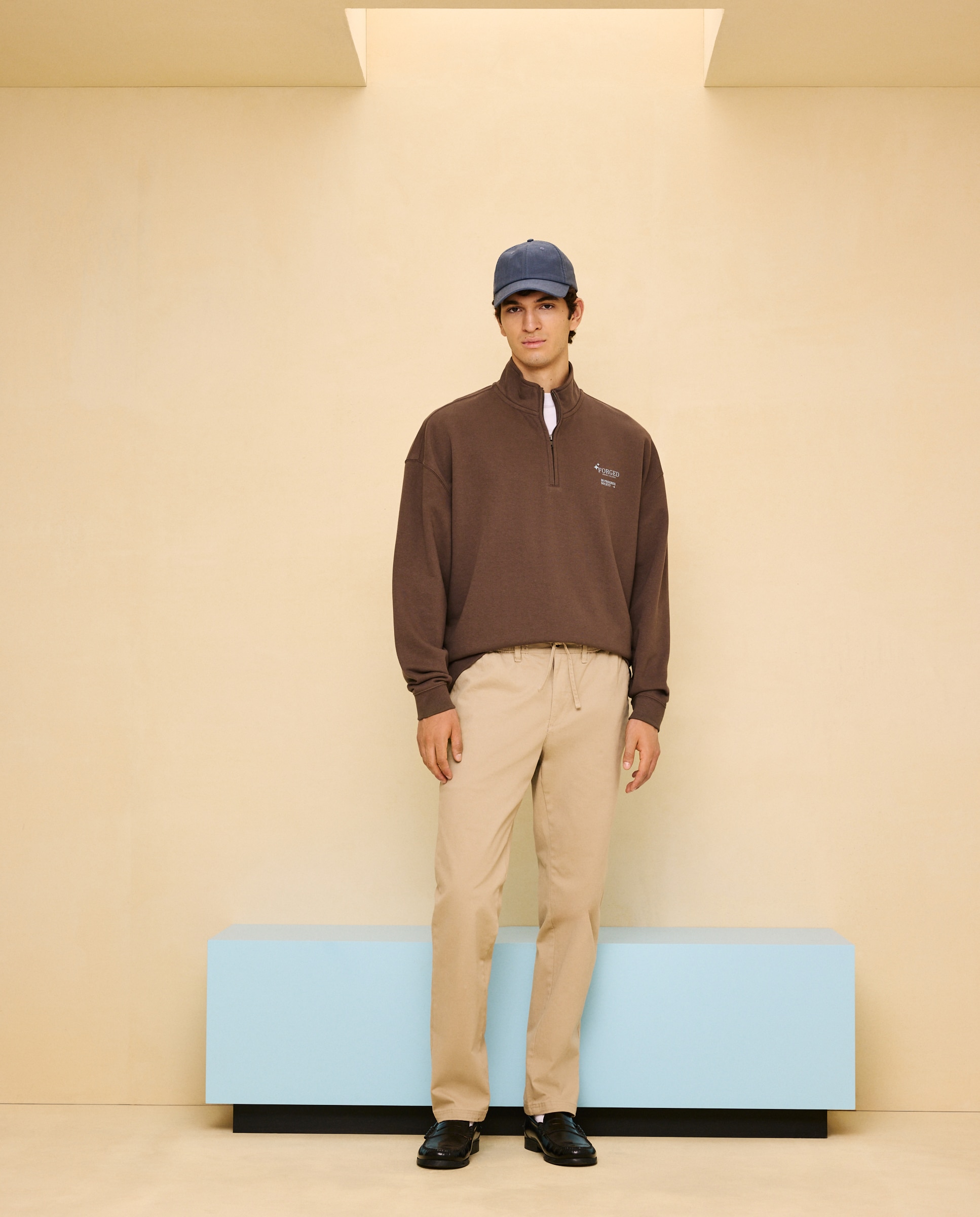 Chino cordón de hombre straight stretch tinte en prenda - Easy Wear - 730 Camel 730 Camel-1