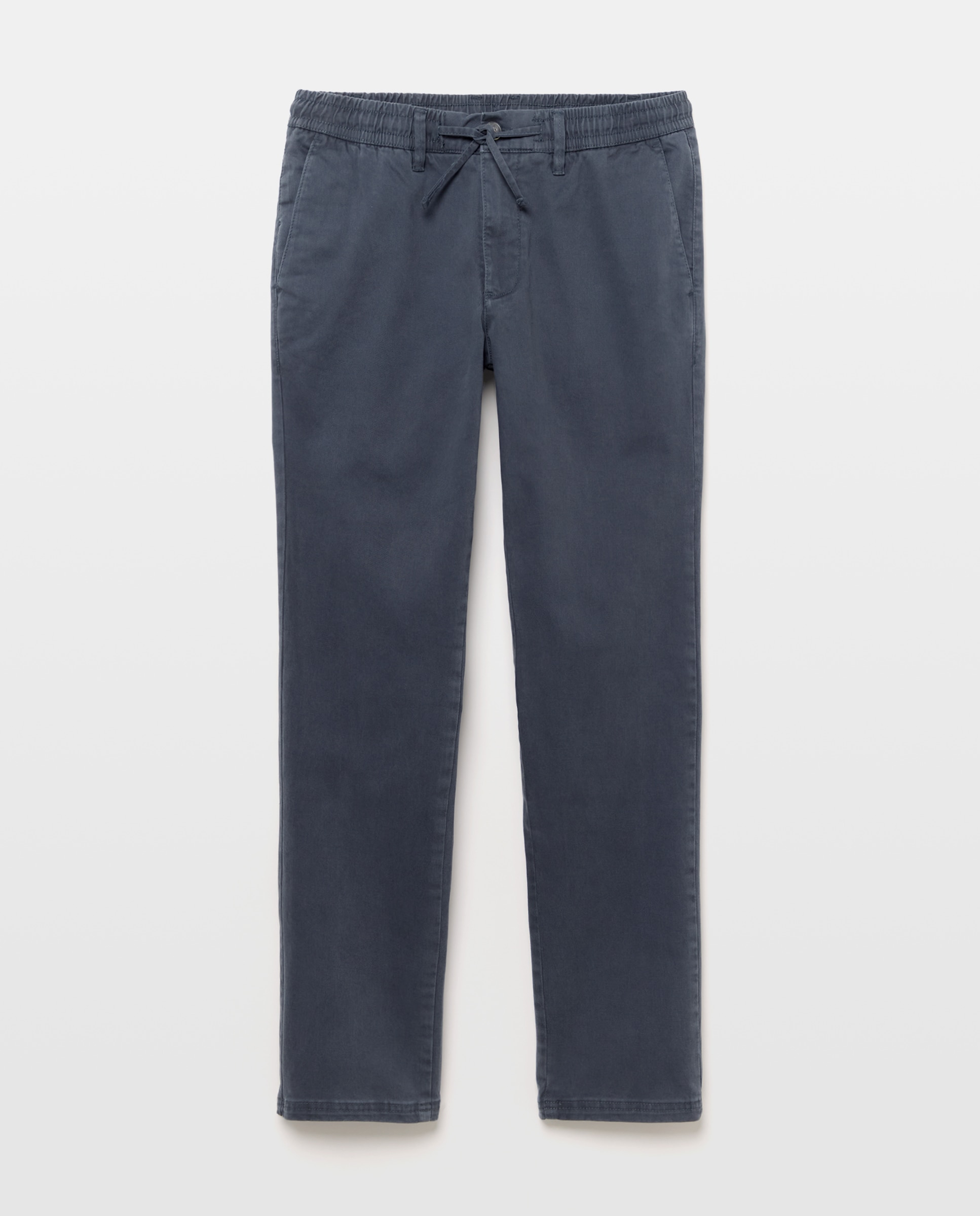Chino cordón de hombre straight stretch tinte en prenda - Easy Wear - Azul oscuro Azul oscuro-4